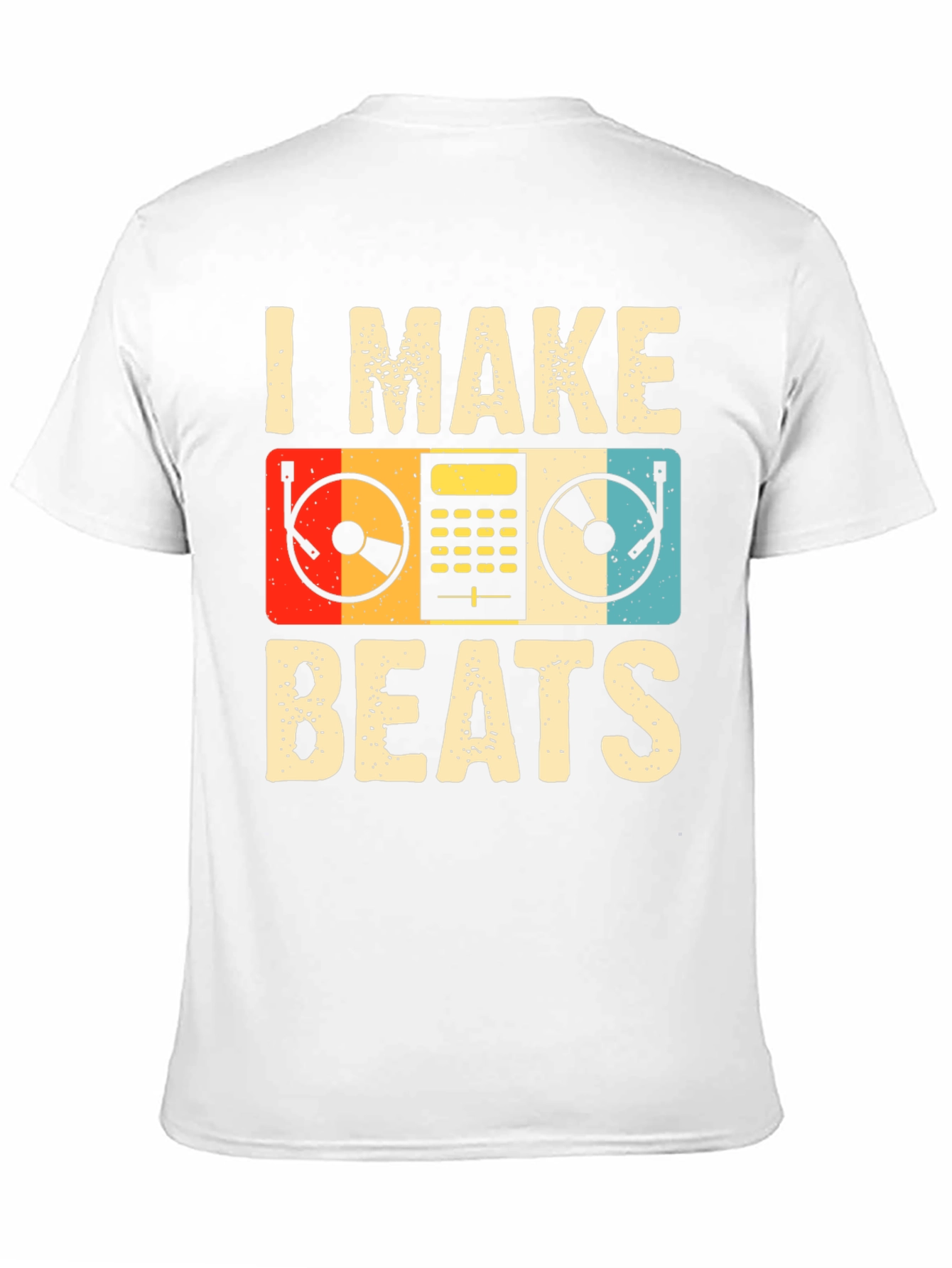Black I Make Beats Retro Graphic Tee - DJ Music Lover T-Shirt view 11
