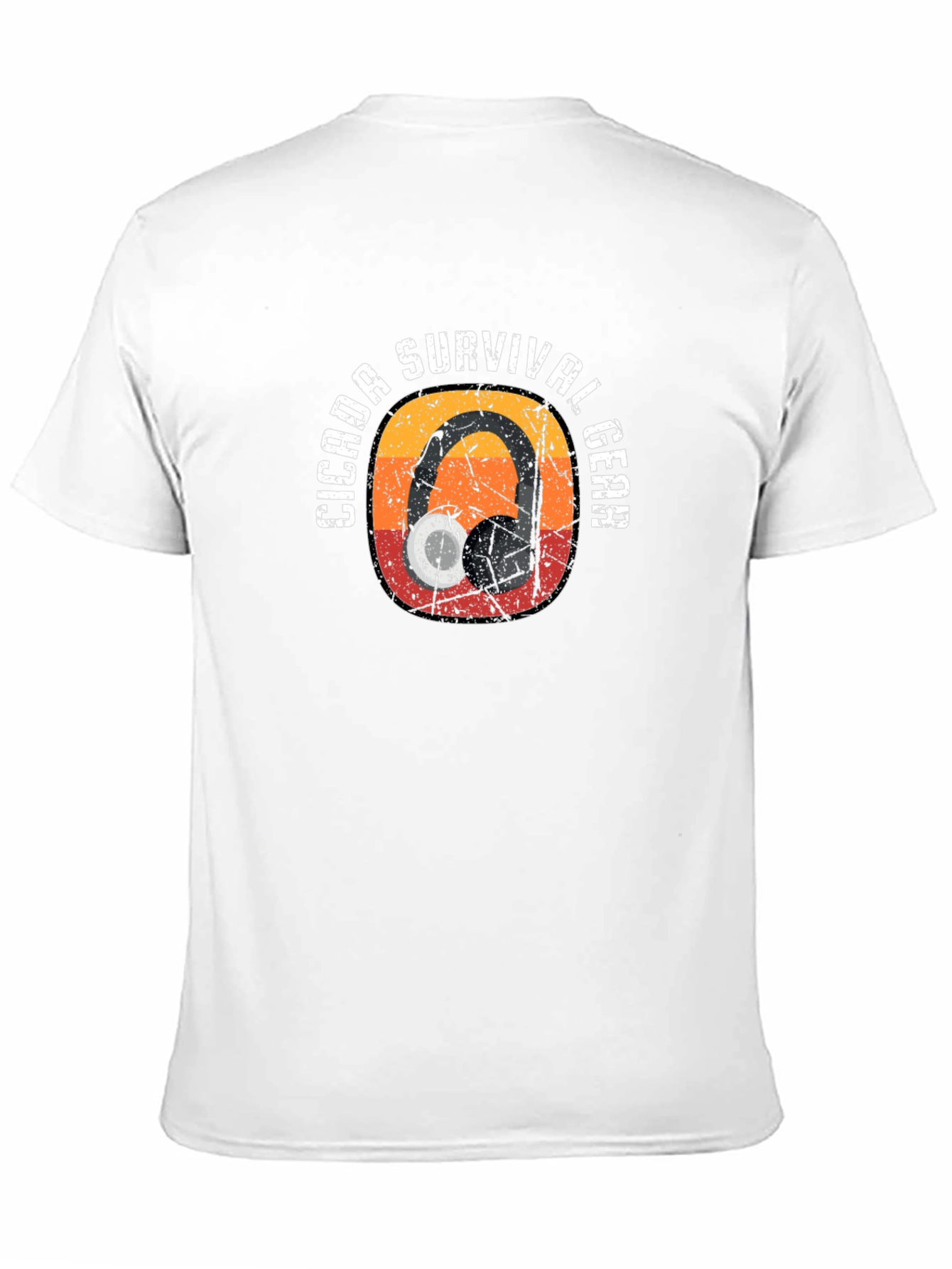 Black Cicada Survival Gear Headphone T-Shirt view 11