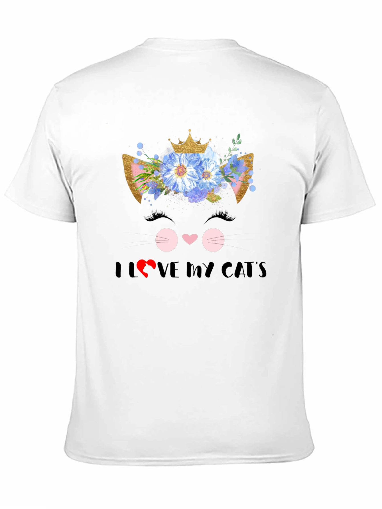 Black I Love My Cats Black T-Shirt view 11
