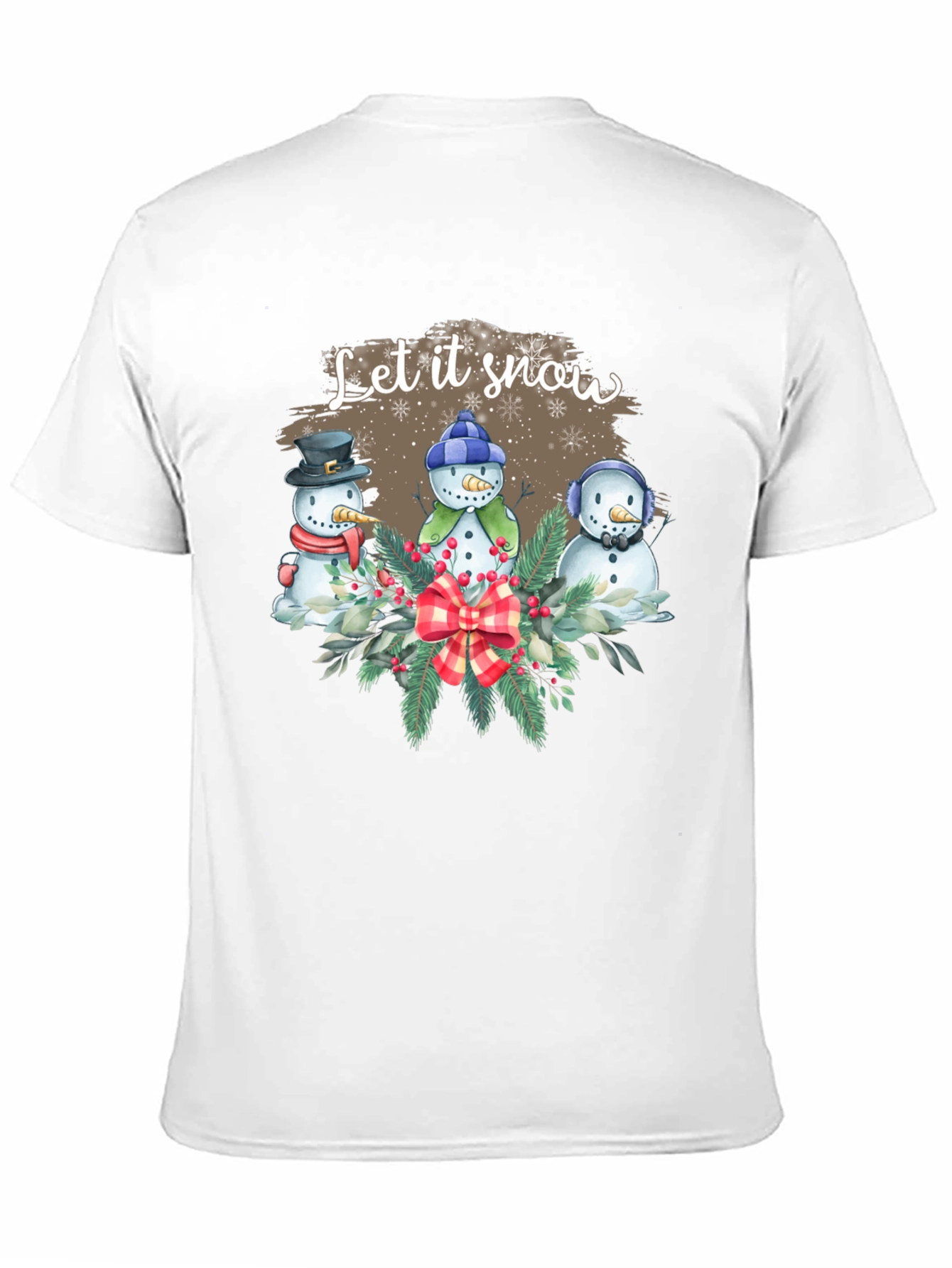 Black Festive 'Let it Snow' Holiday Graphic Tee view 11