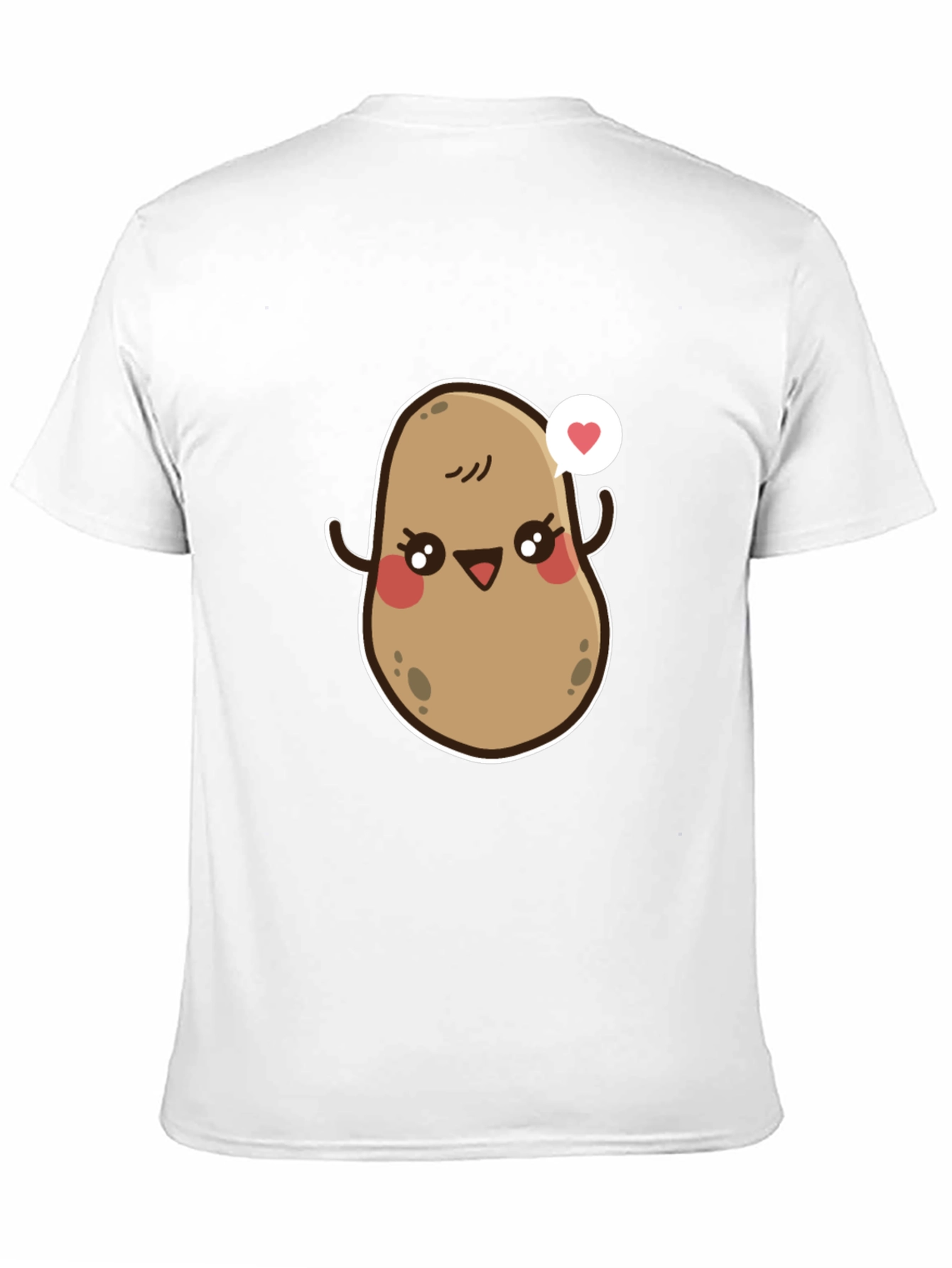 Black Cute Potato Love T-Shirt view 11