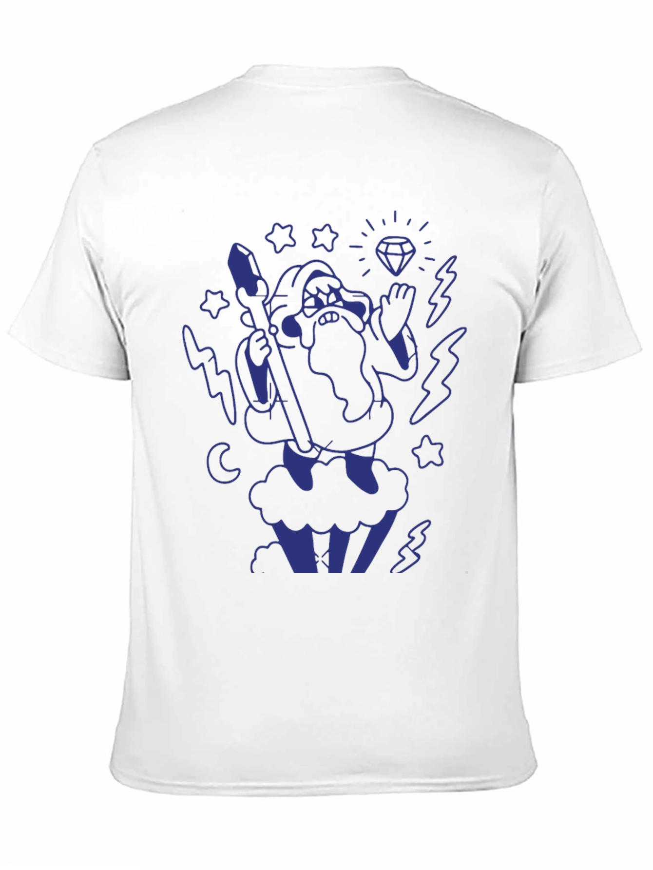 Black Wizard Graphic T-Shirt - Black Cotton Tee view 11