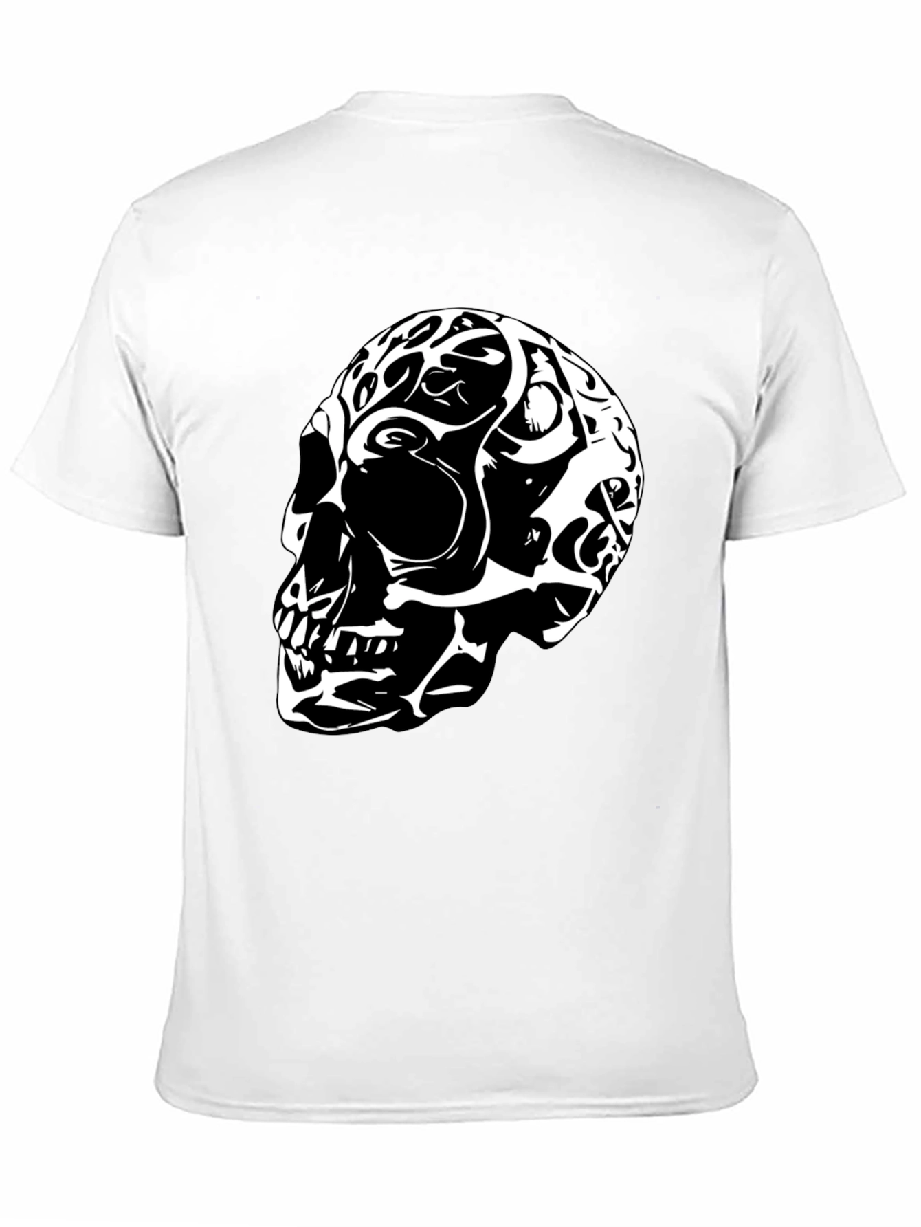 Black Skull Graphic T-Shirt - Black view 11
