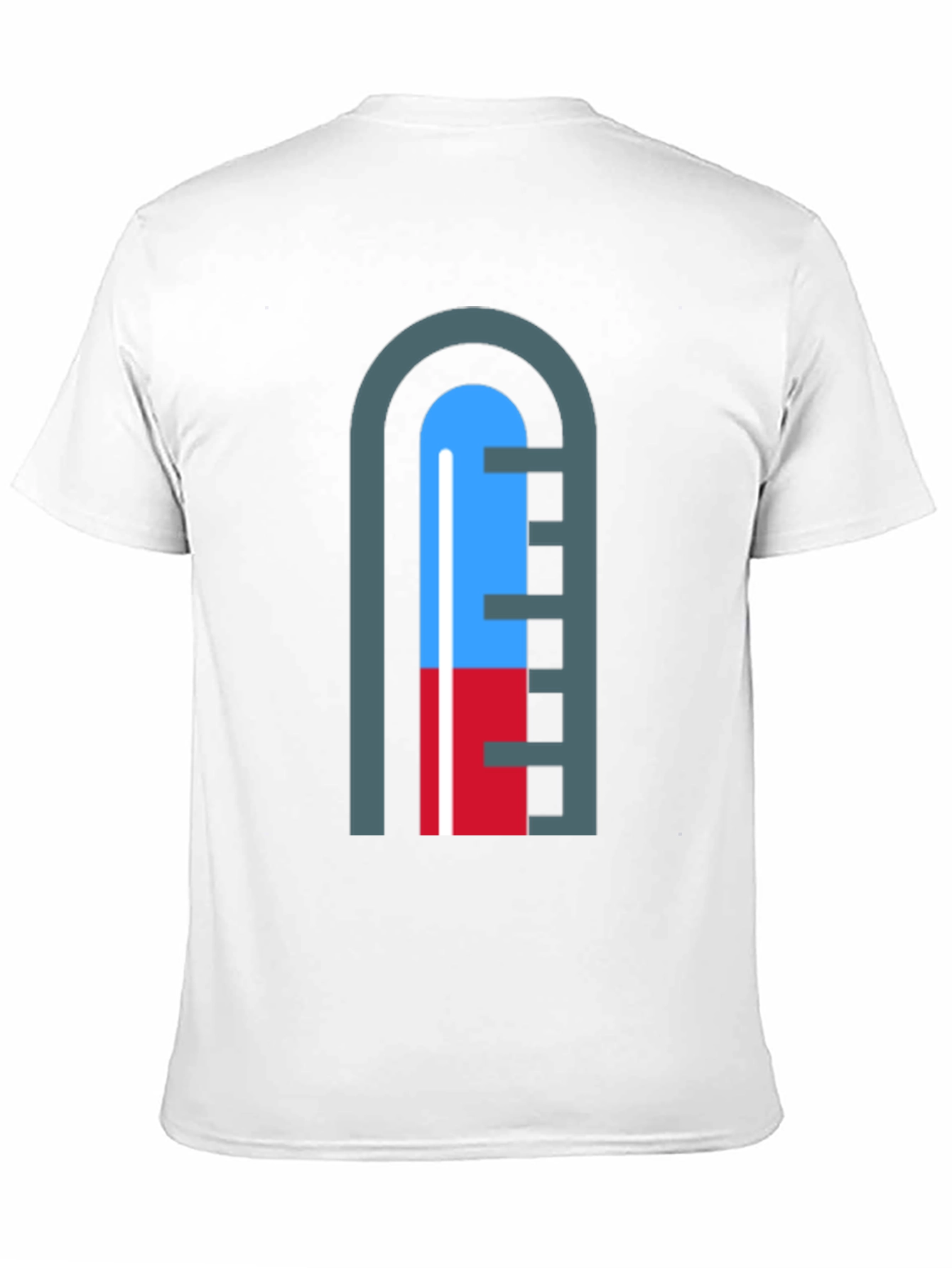 Black Unique Graphic Thermometer Tee - Black Cotton Shirt view 11