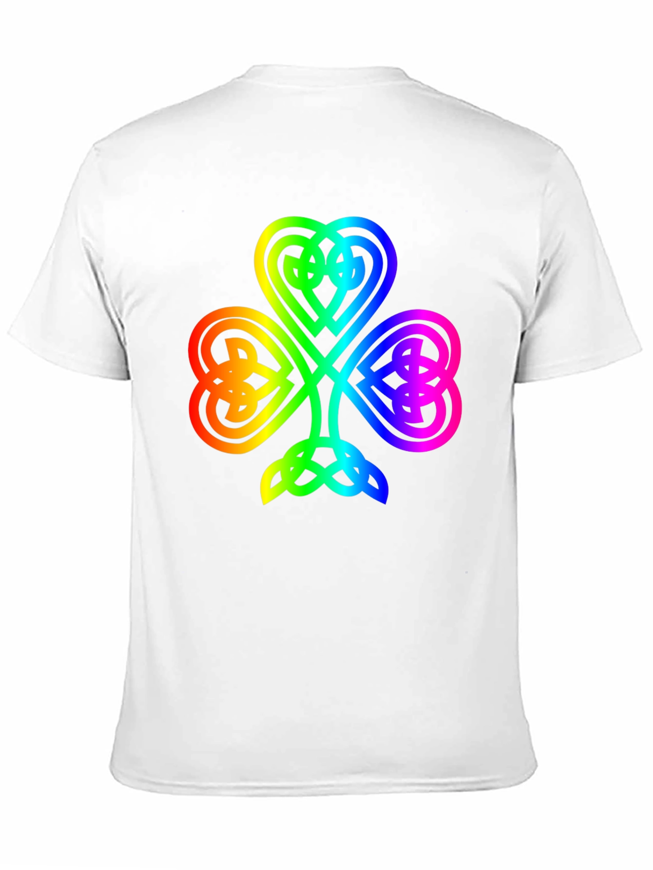 Black Rainbow Shamrock T-Shirt - Lucky Irish Pride view 11