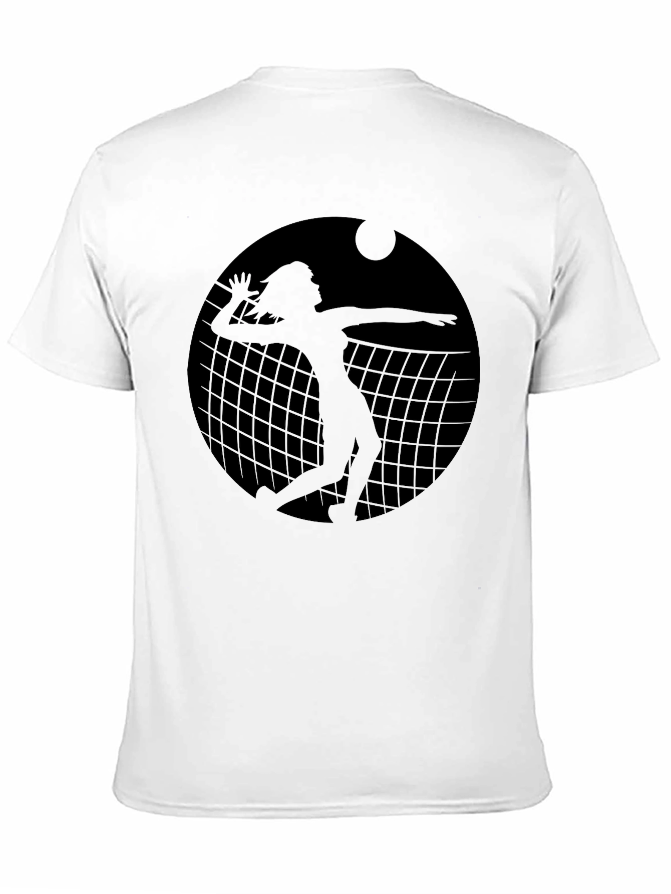 Black Volleyball Player Graphic T-Shirt - Black view 11