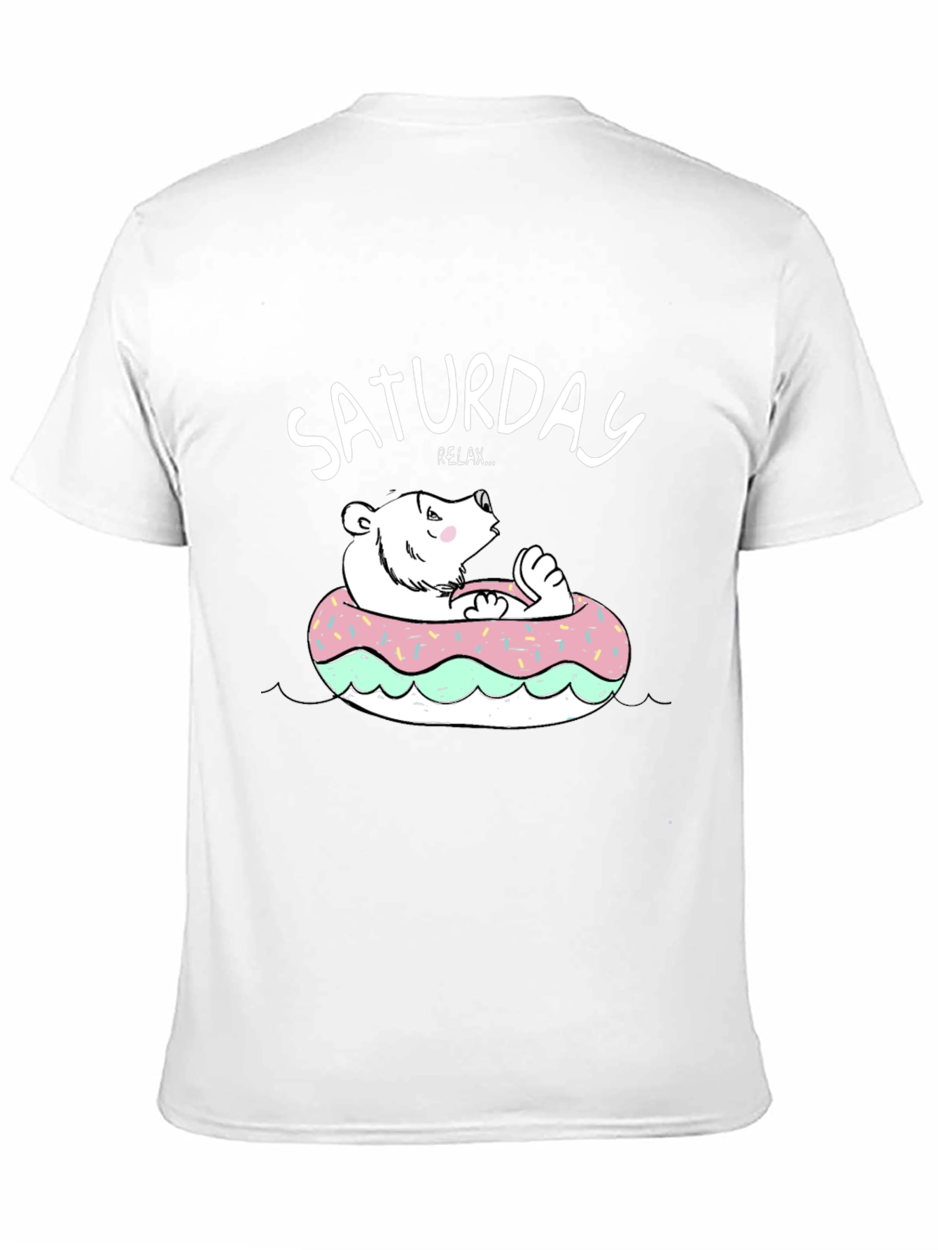 Black Saturday Relax Bear Donut T-Shirt view 11