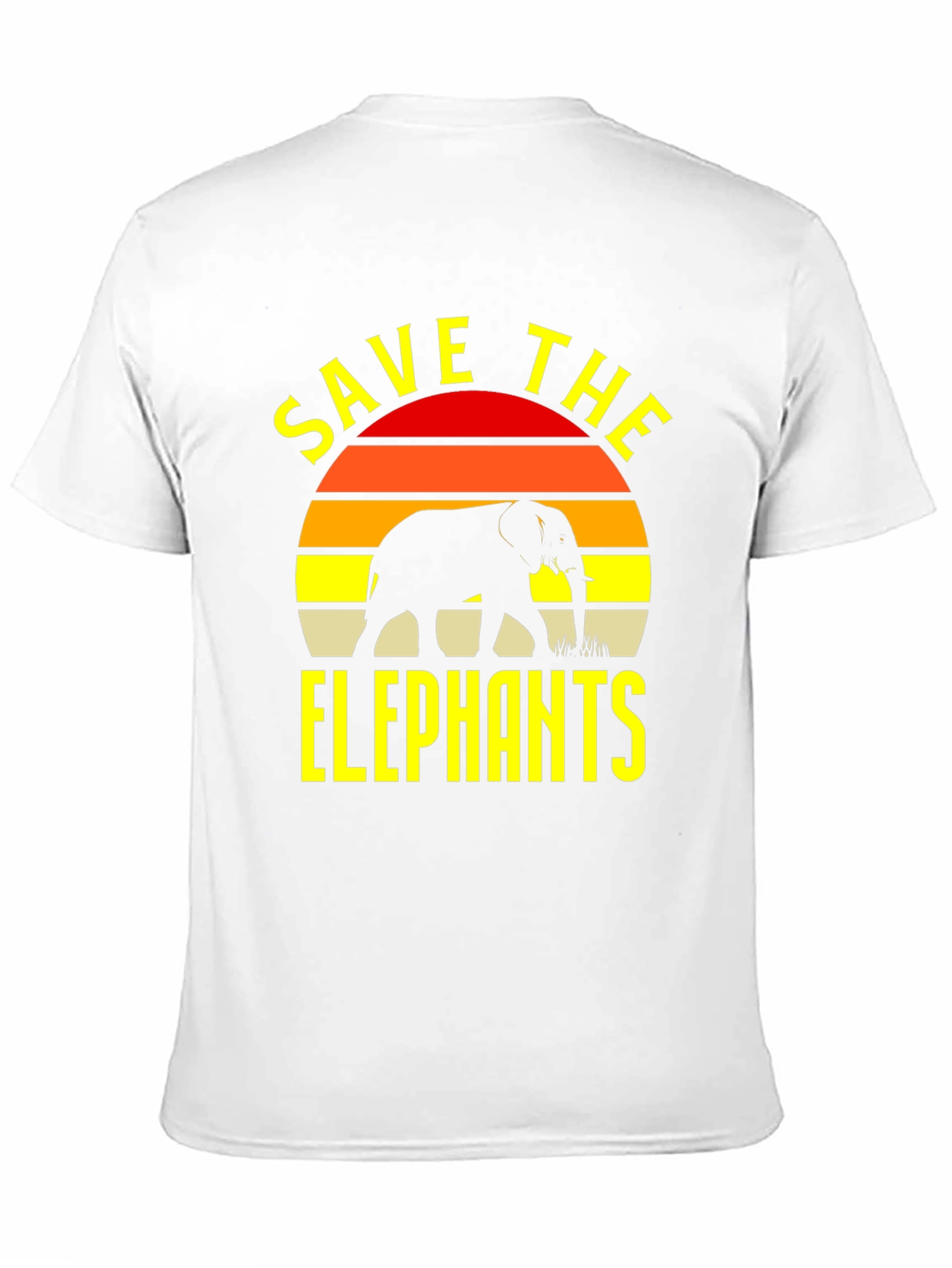 Black Save The Elephants T-Shirt Black Wildlife Conservation Tee view 11