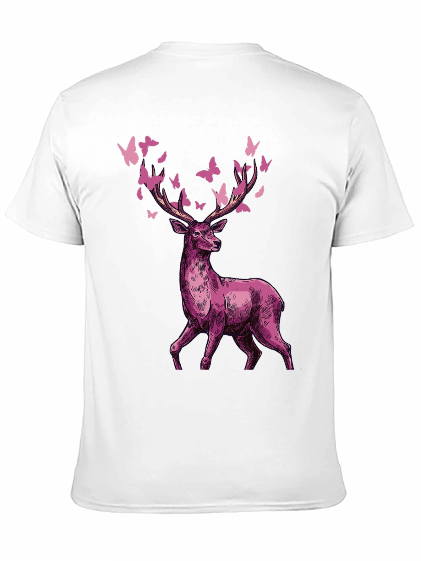 Black Deer & Butterfly Graphic Tee view 11