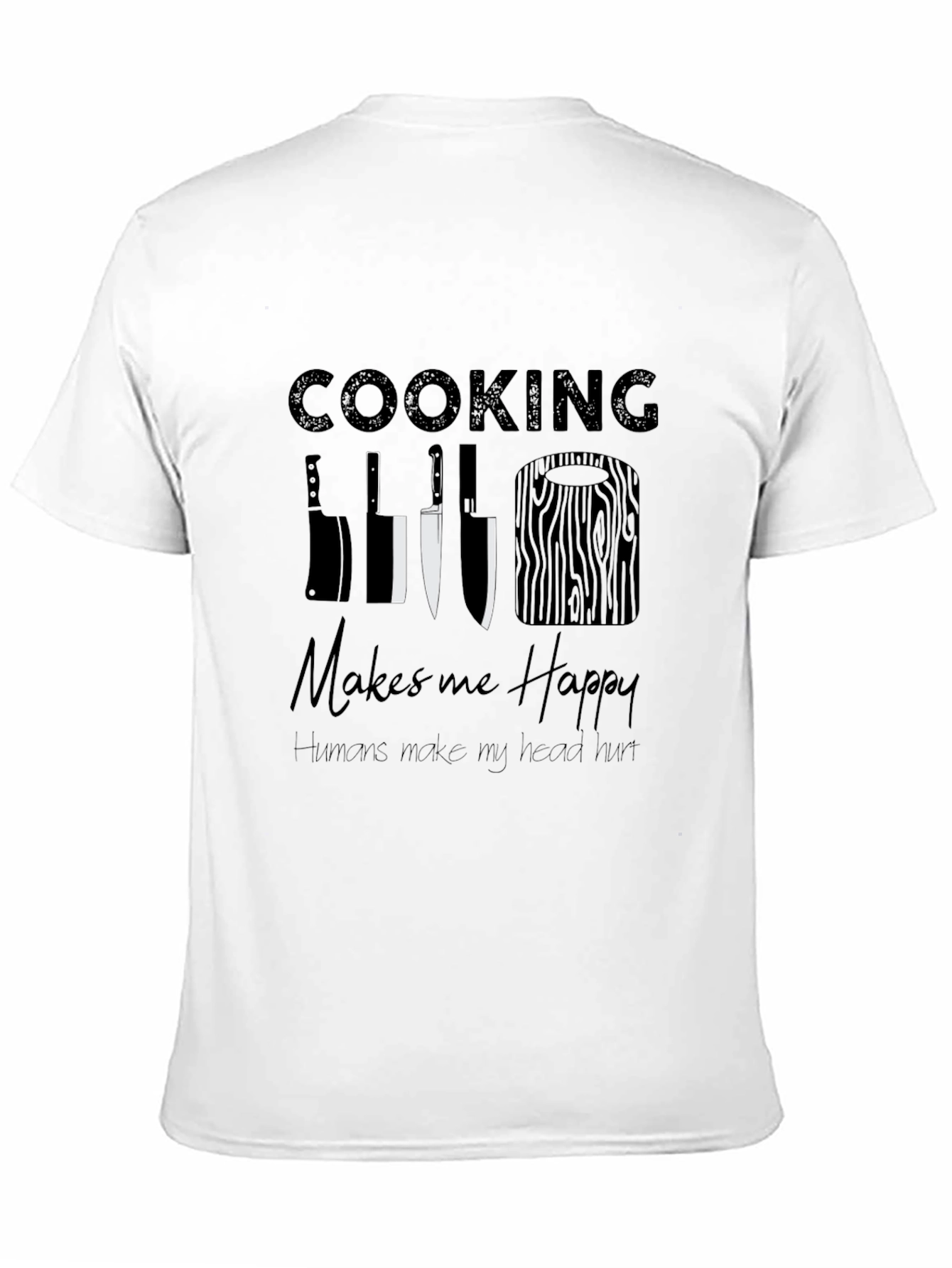 Black Cooking Makes Me Happy Graphic Tee view 11