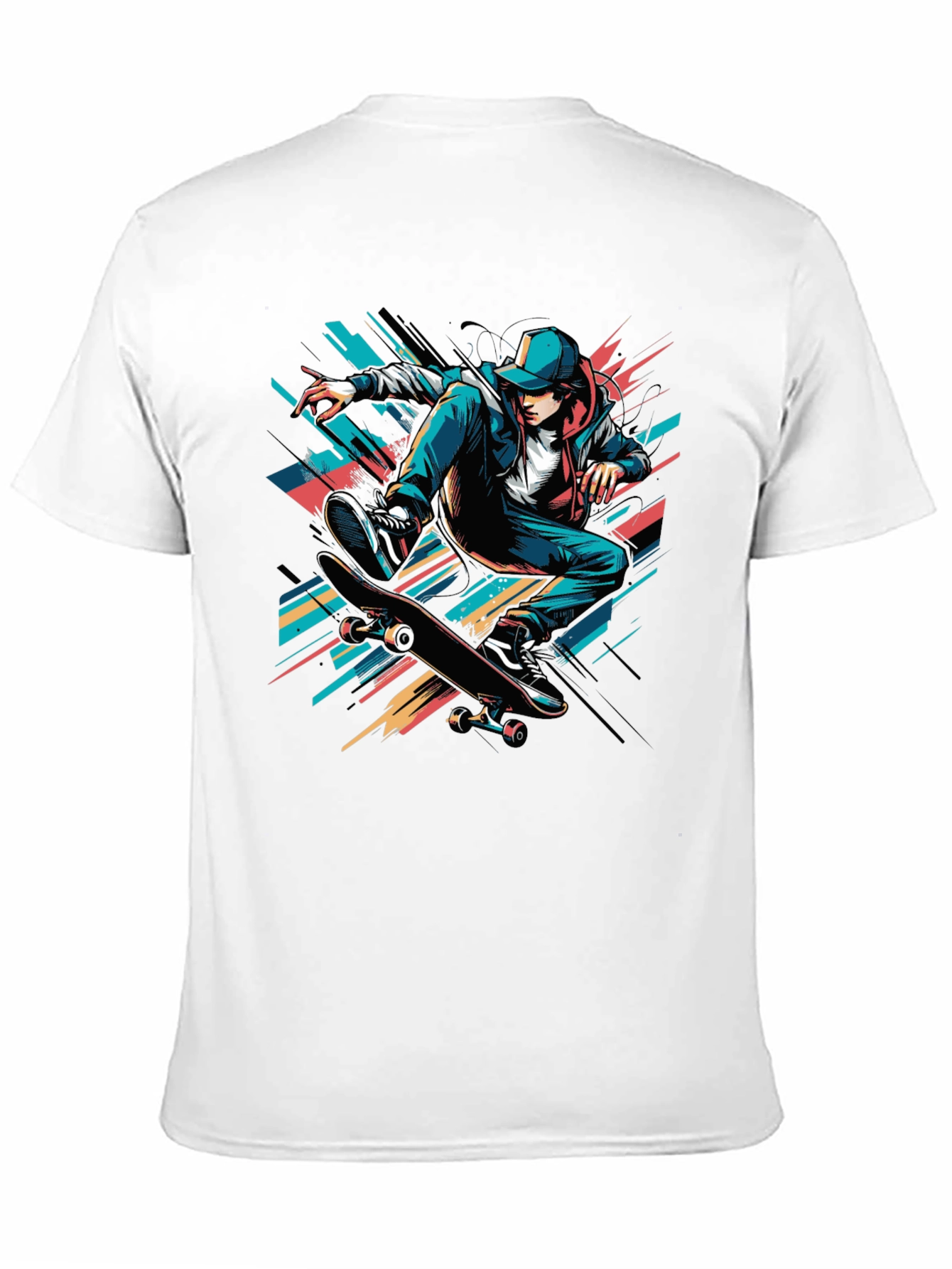 Black Skater Graphic Tee - Cool Black T-Shirt view 11
