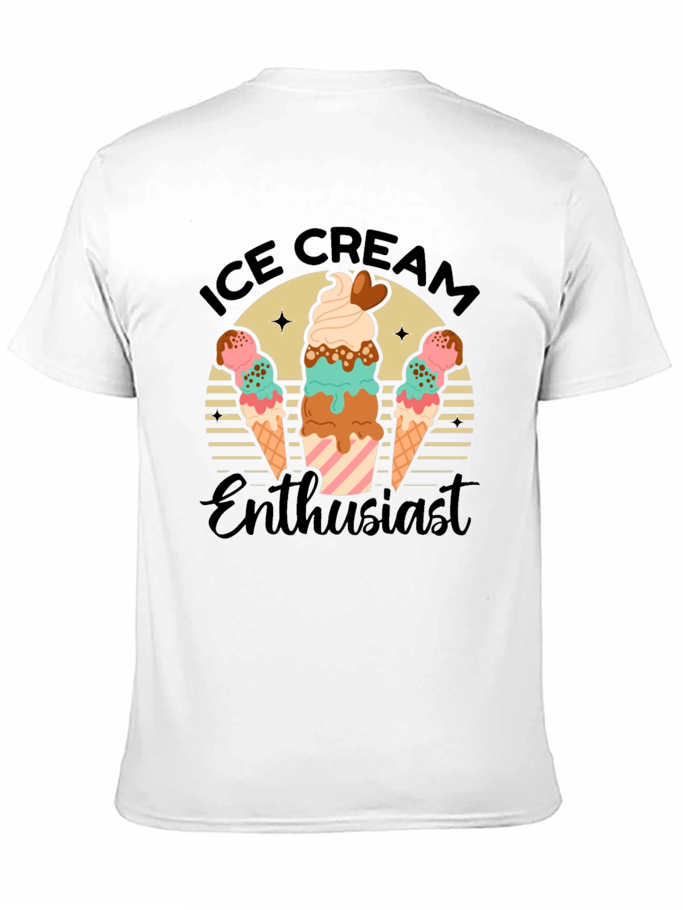 Black Ice Cream Enthusiast Graphic Tee view 11