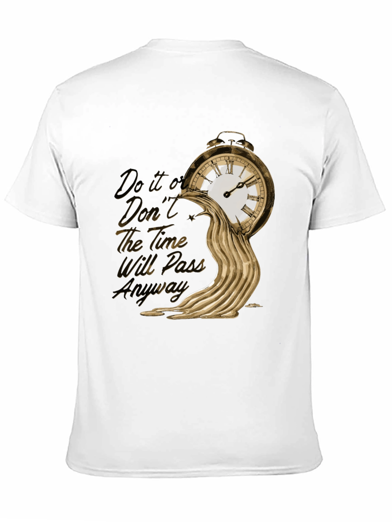 Black Melting Clock Graphic Tee - Time is Fluid! view 11