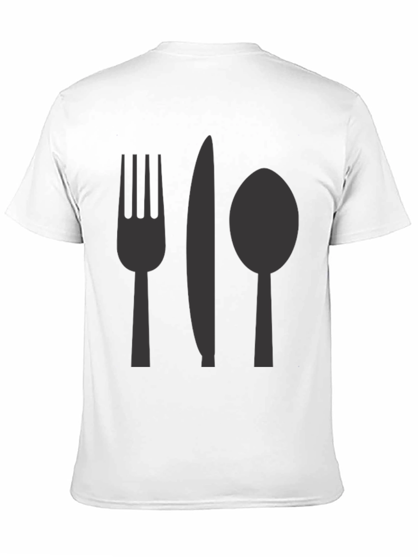 Black Cutlery Graphic T-Shirt - Casual Cotton Tee view 11