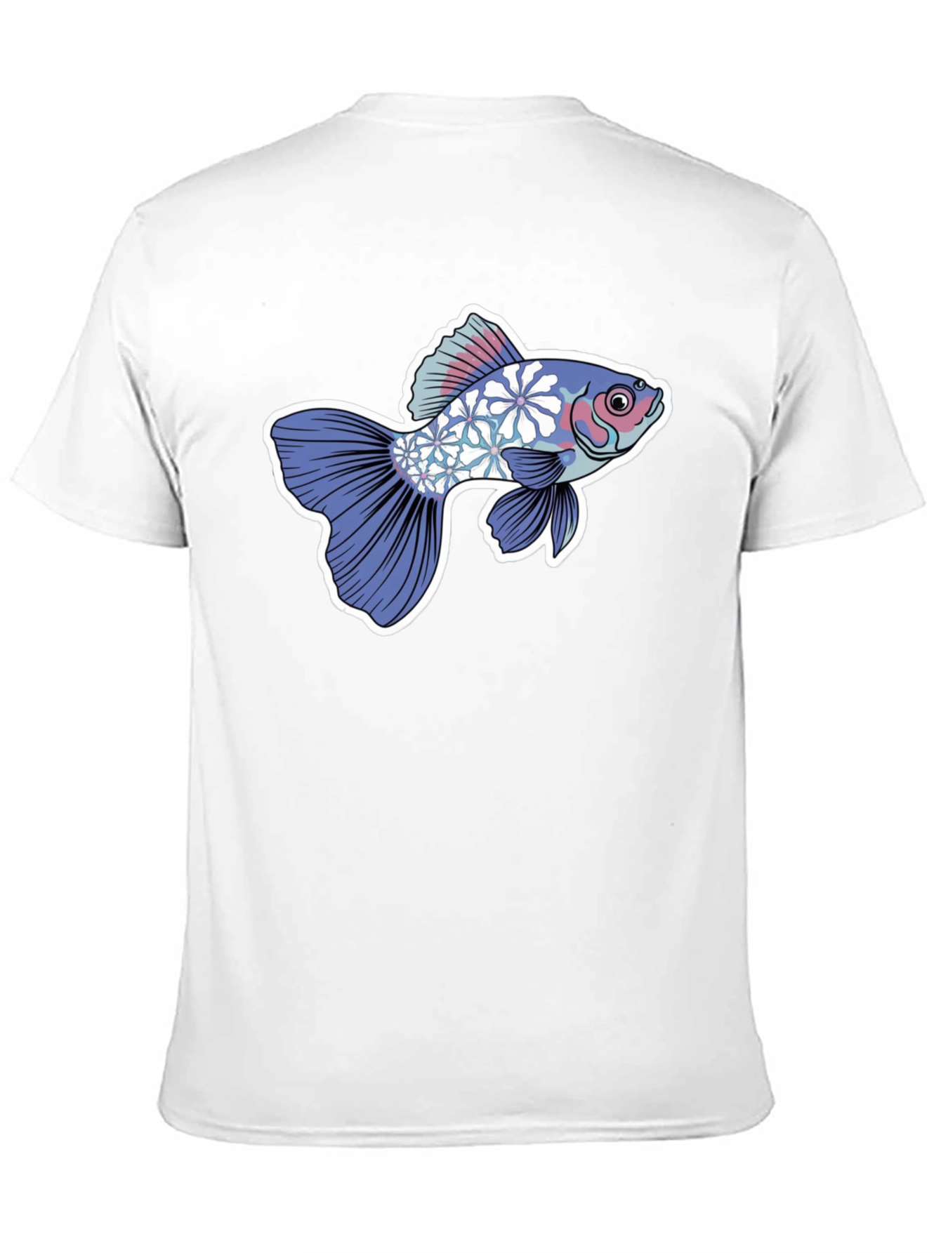 Black Floral Koi Graphic Tee view 11