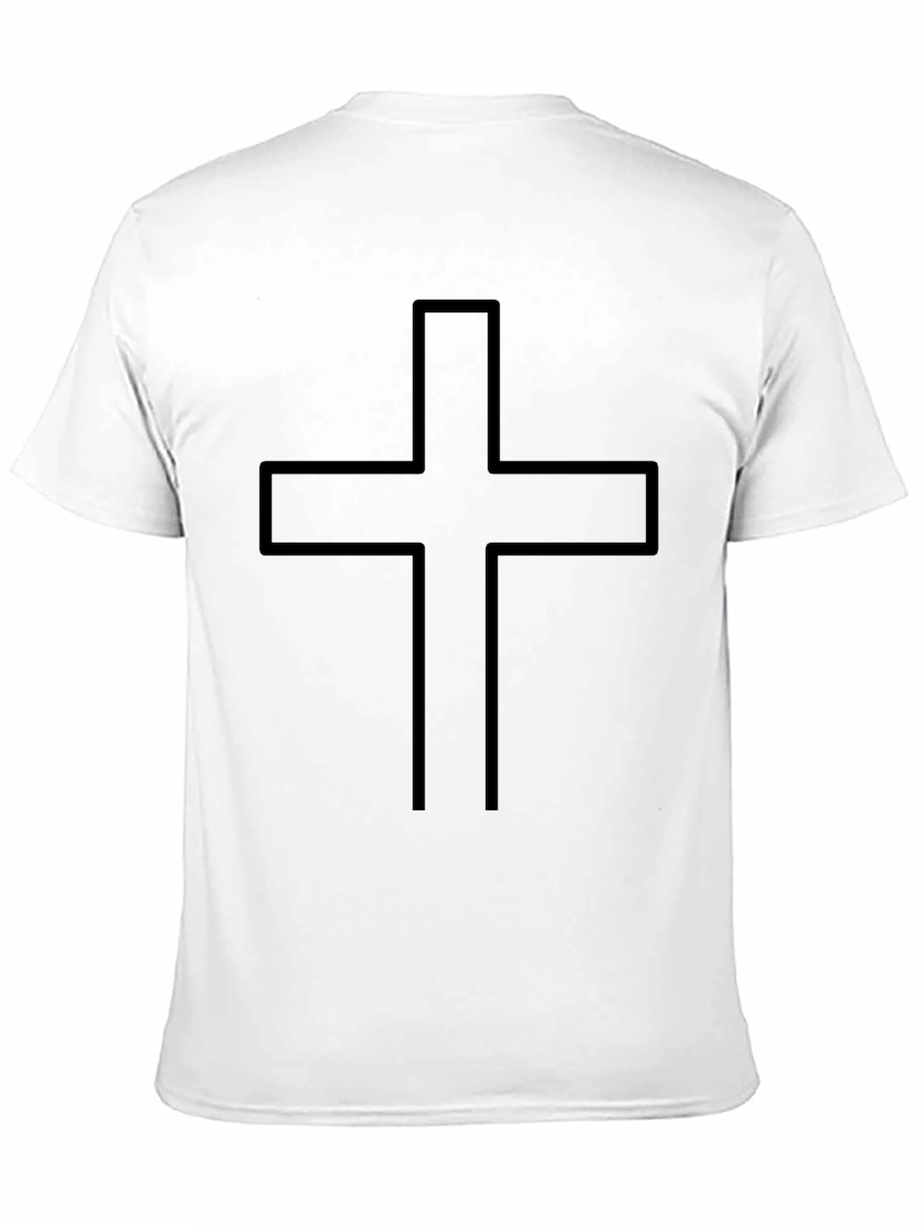 Black Classic Cross Graphic Tee - Black Cotton T-Shirt view 11