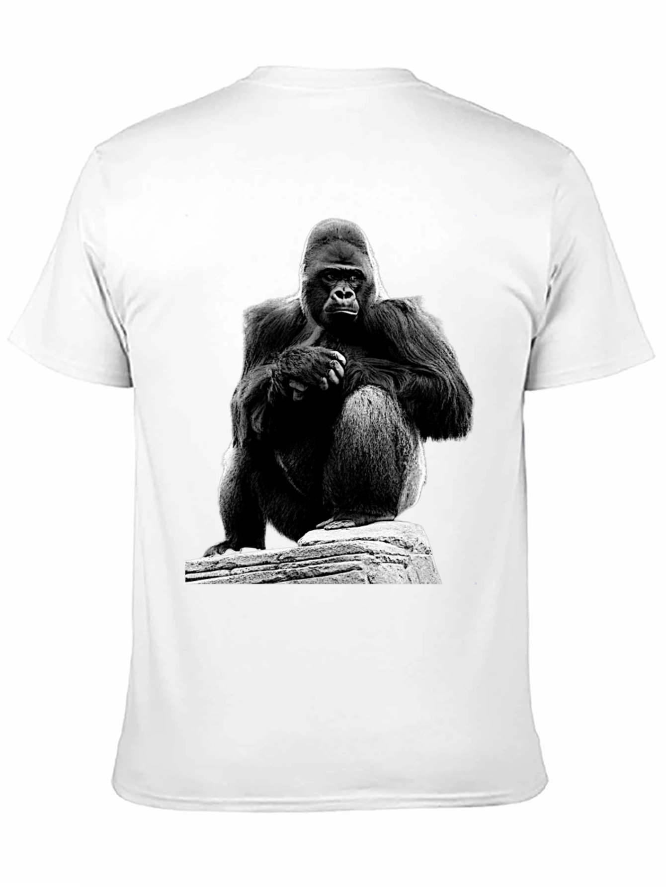 Black Gorilla Graphic T-Shirt - Black Unisex Tee view 11