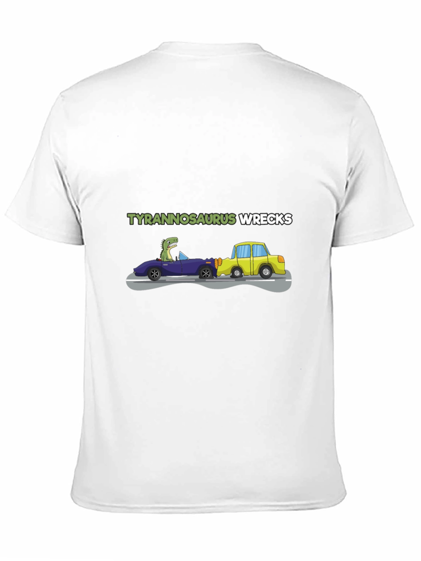 Black Tyrannosaurus Wrecks Graphic T-Shirt view 11