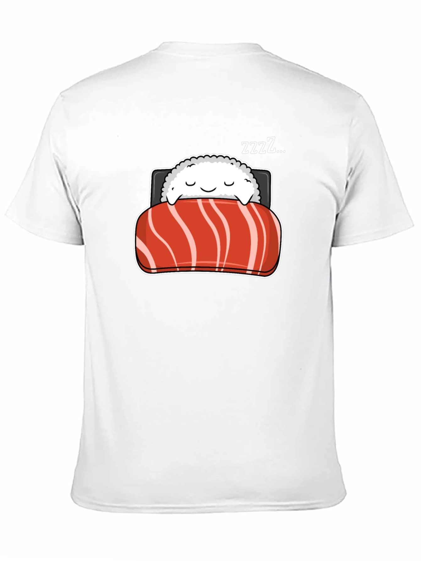 Black Sleeping Sushi Roll Graphic T-Shirt view 11