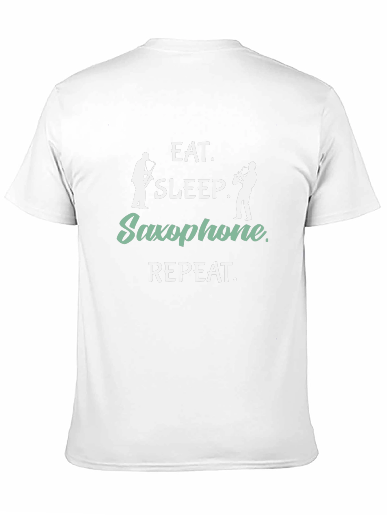 Black Eat Sleep Saxophone Repeat Black T-Shirt view 11