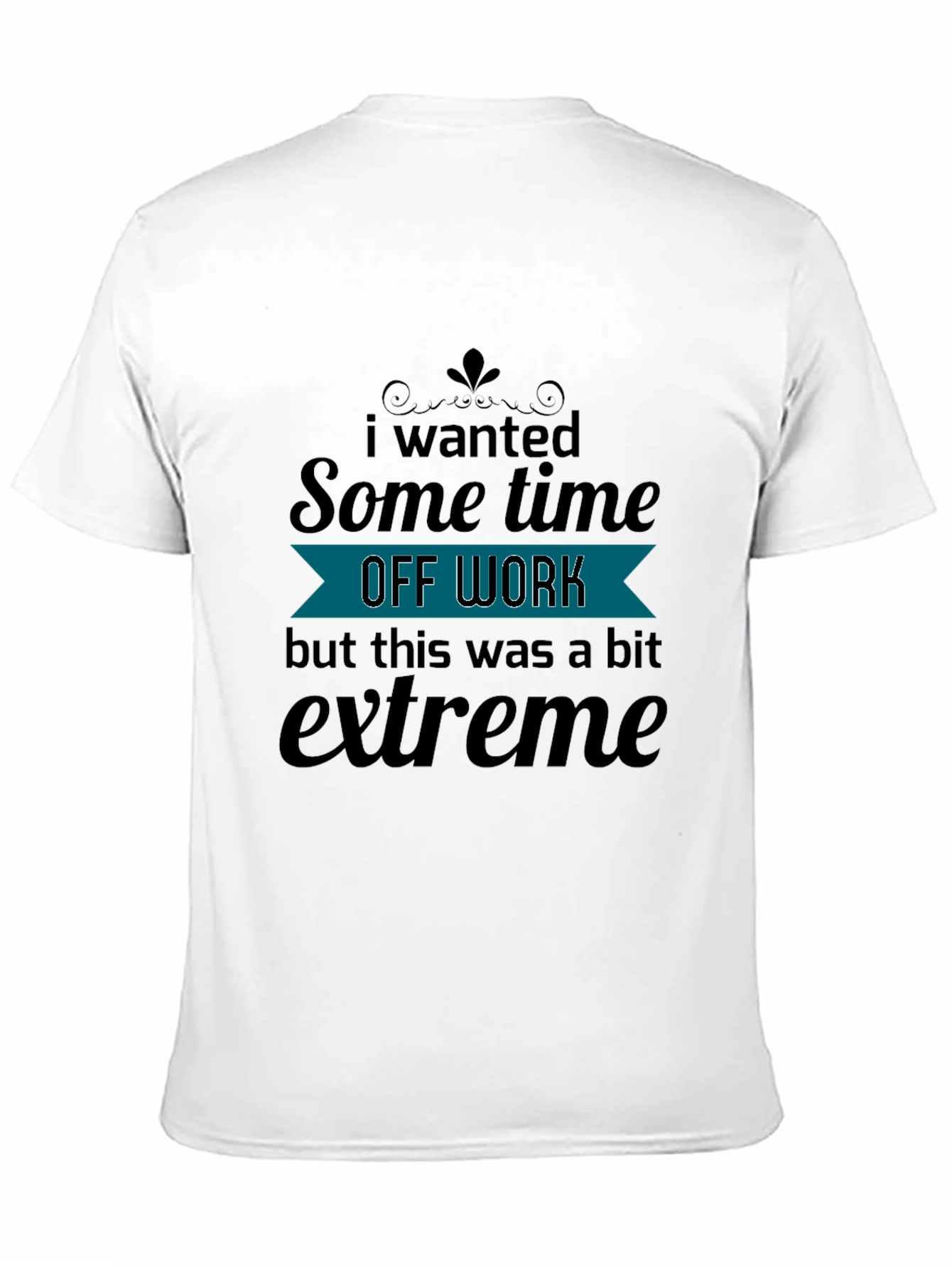 Black Funny "Off Work" Graphic T-Shirt view 11