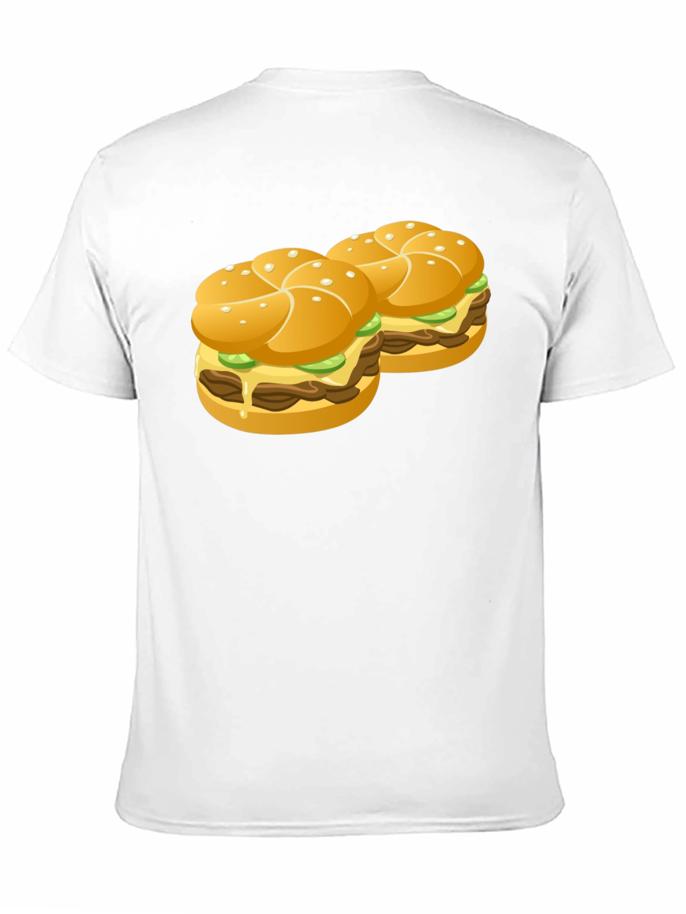 Black Burger Graphic Black T-Shirt view 11