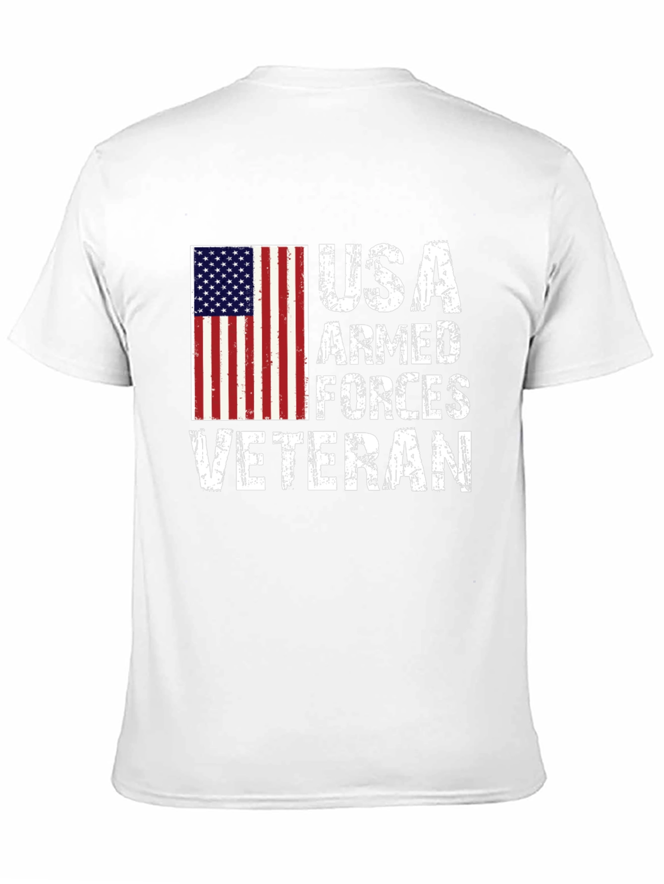 Black USA Armed Forces Veteran T-Shirt view 11
