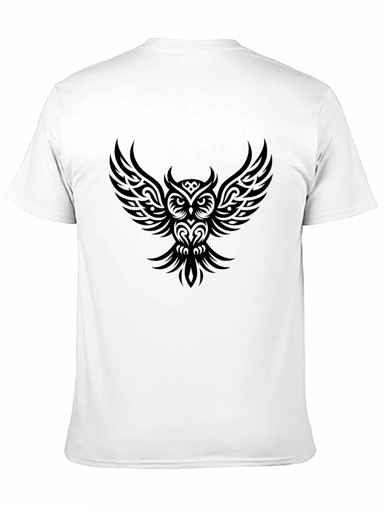 Black Men's Black Owl Graphic Tee view 11