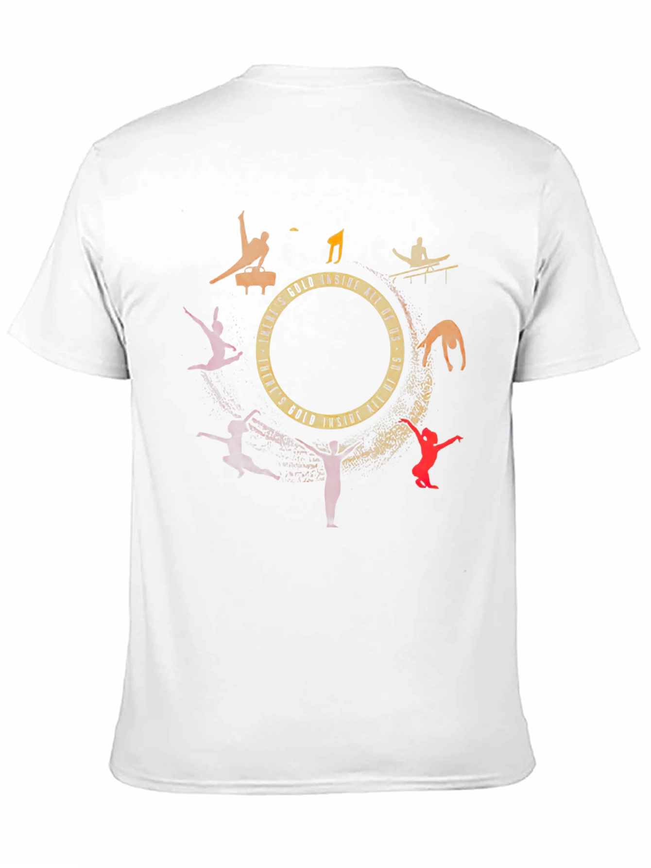Black Gymnastics Silhouette Graphic Black T-Shirt view 11
