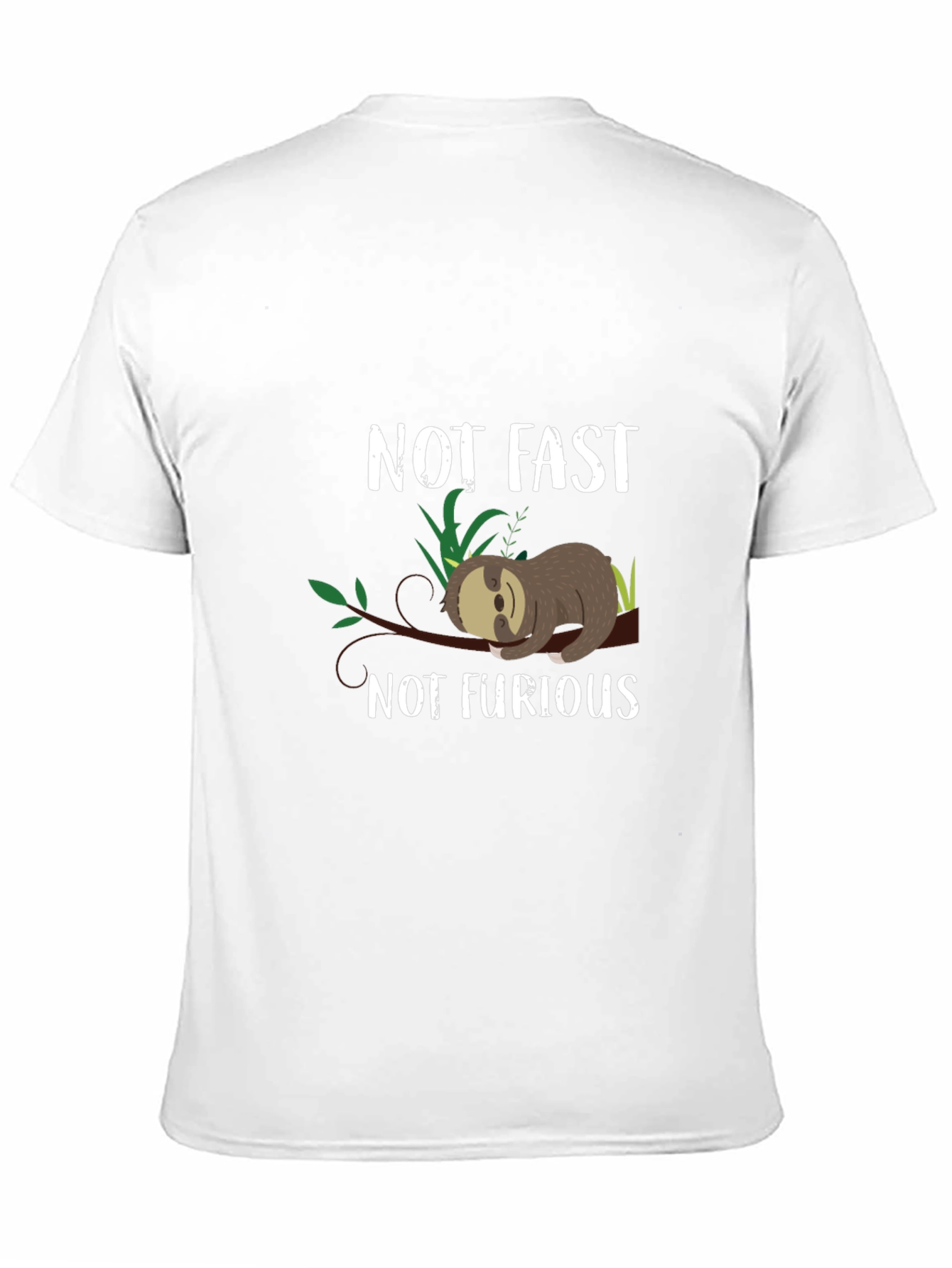 Black Not Fast Not Furious Sloth Graphic Tee view 11