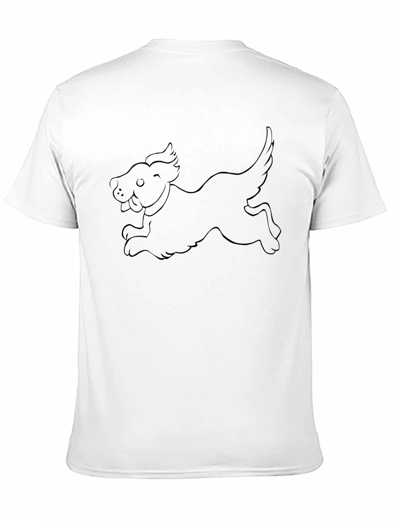 Black Dog Outline Graphic Black T-Shirt view 11