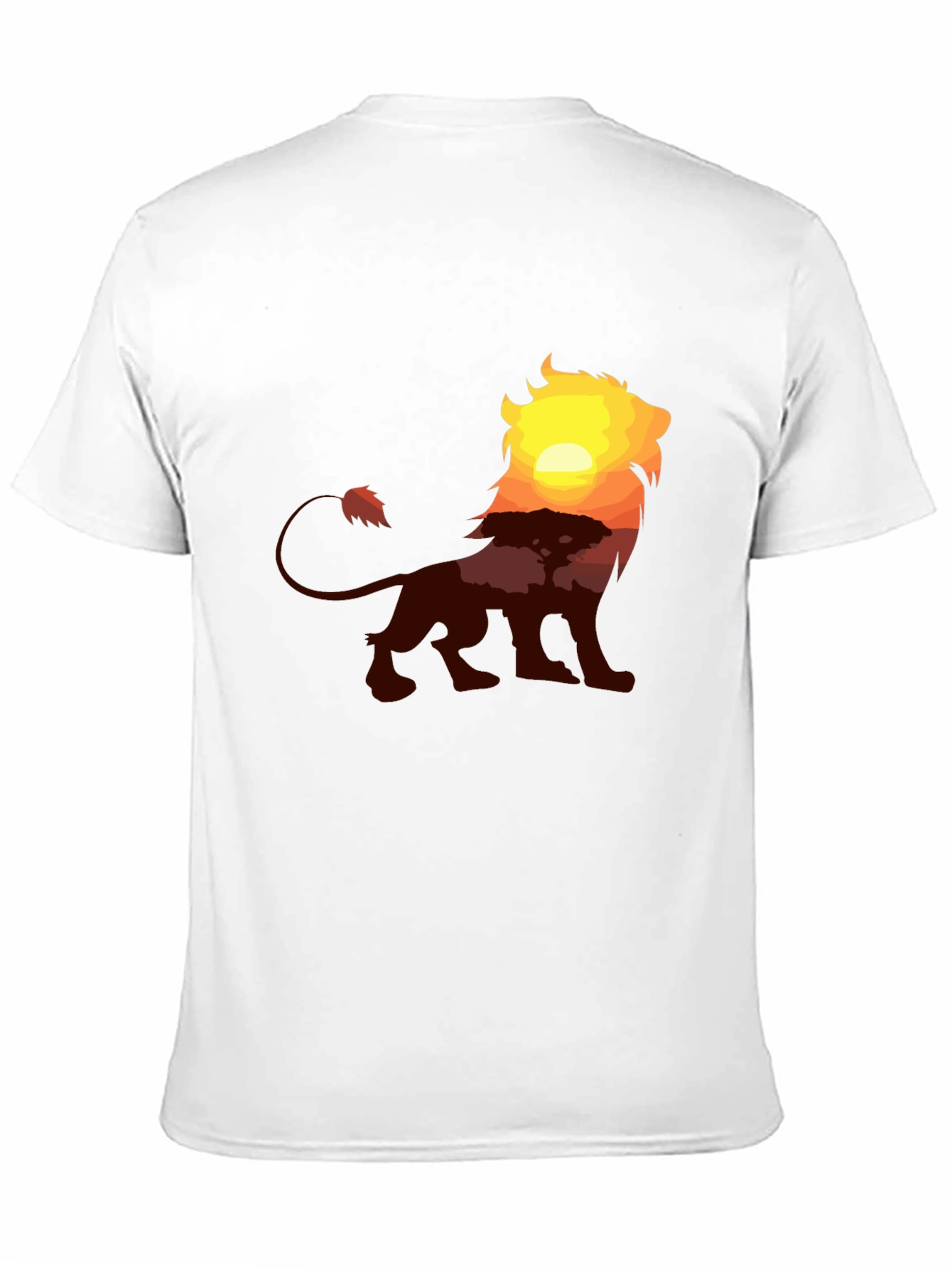 Black Lion Sunset Graphic Tee - Classic Black T-Shirt view 11