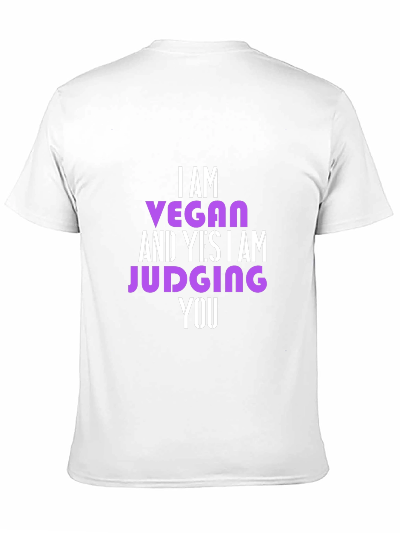 Black Vegan Statement T-Shirt - Judge Free... Almost view 11
