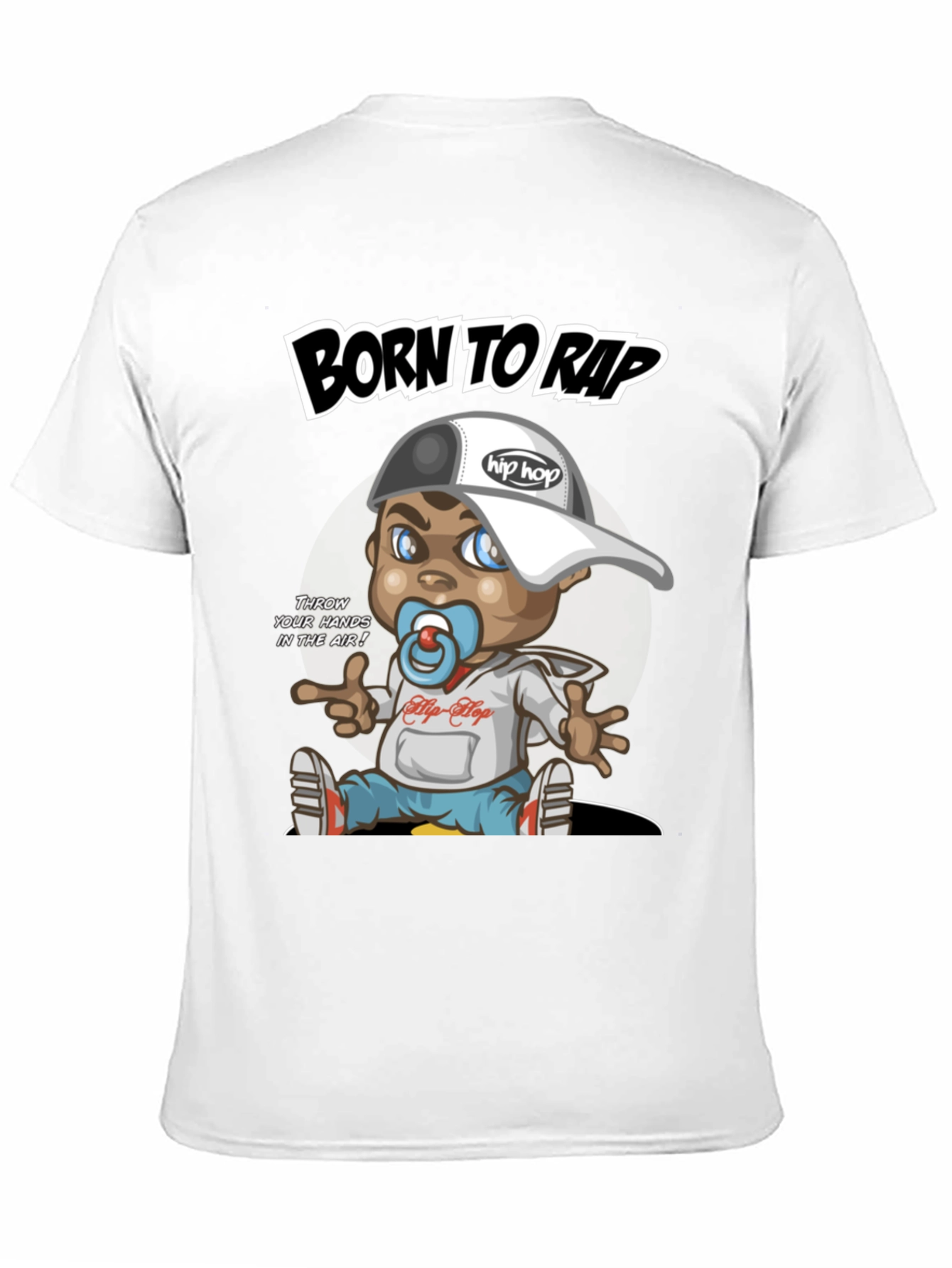 Black Born to Rap Hip-Hop Baby T-Shirt view 11