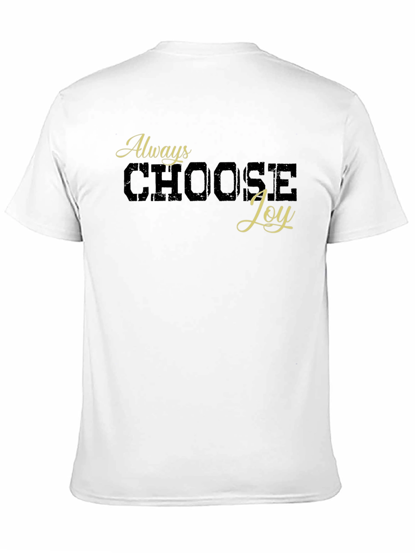 Black Always Choose Joy Graphic Tee - Black Cotton Blend view 11