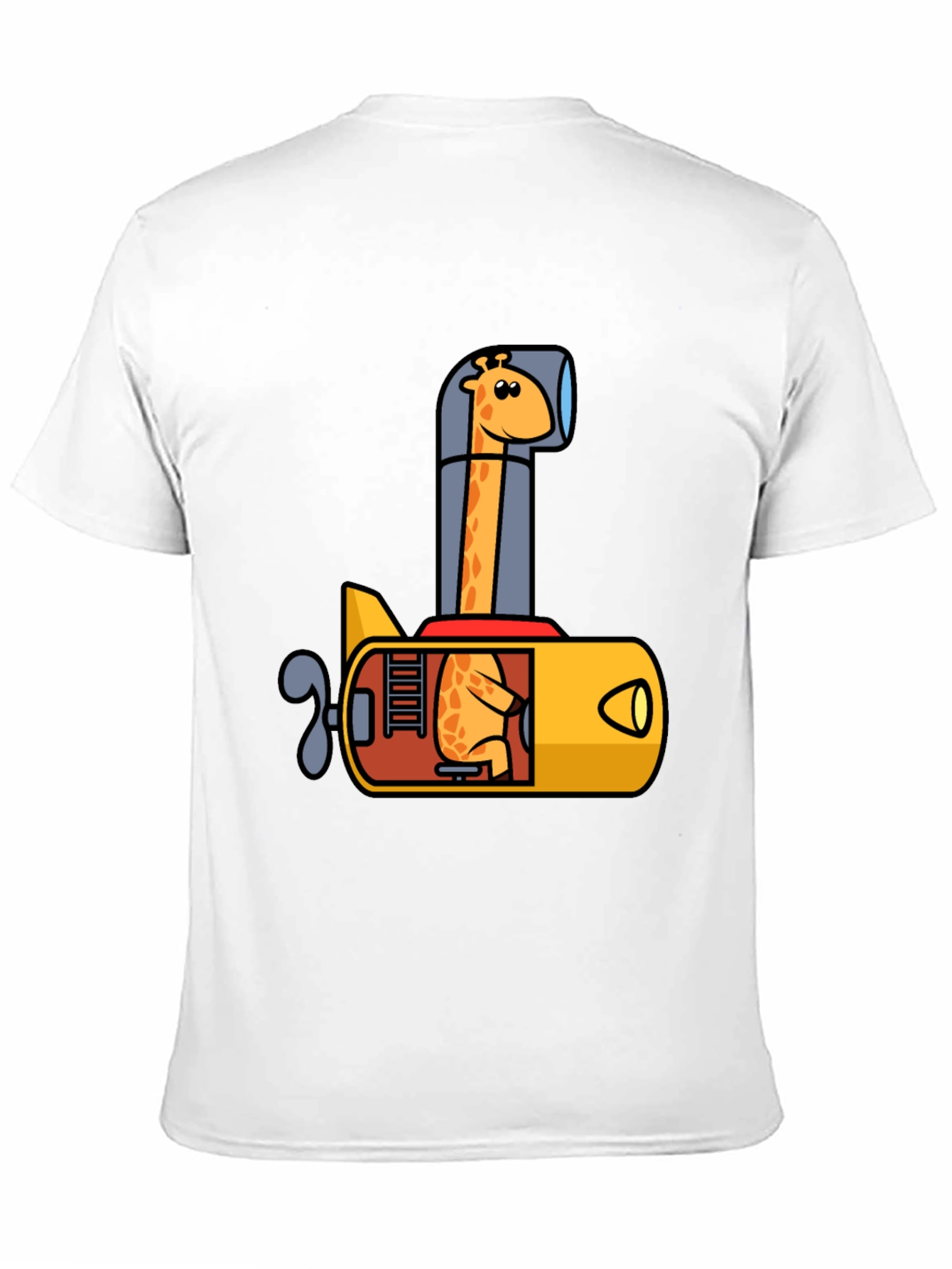 Black Giraffe Submarine Black T-Shirt view 11