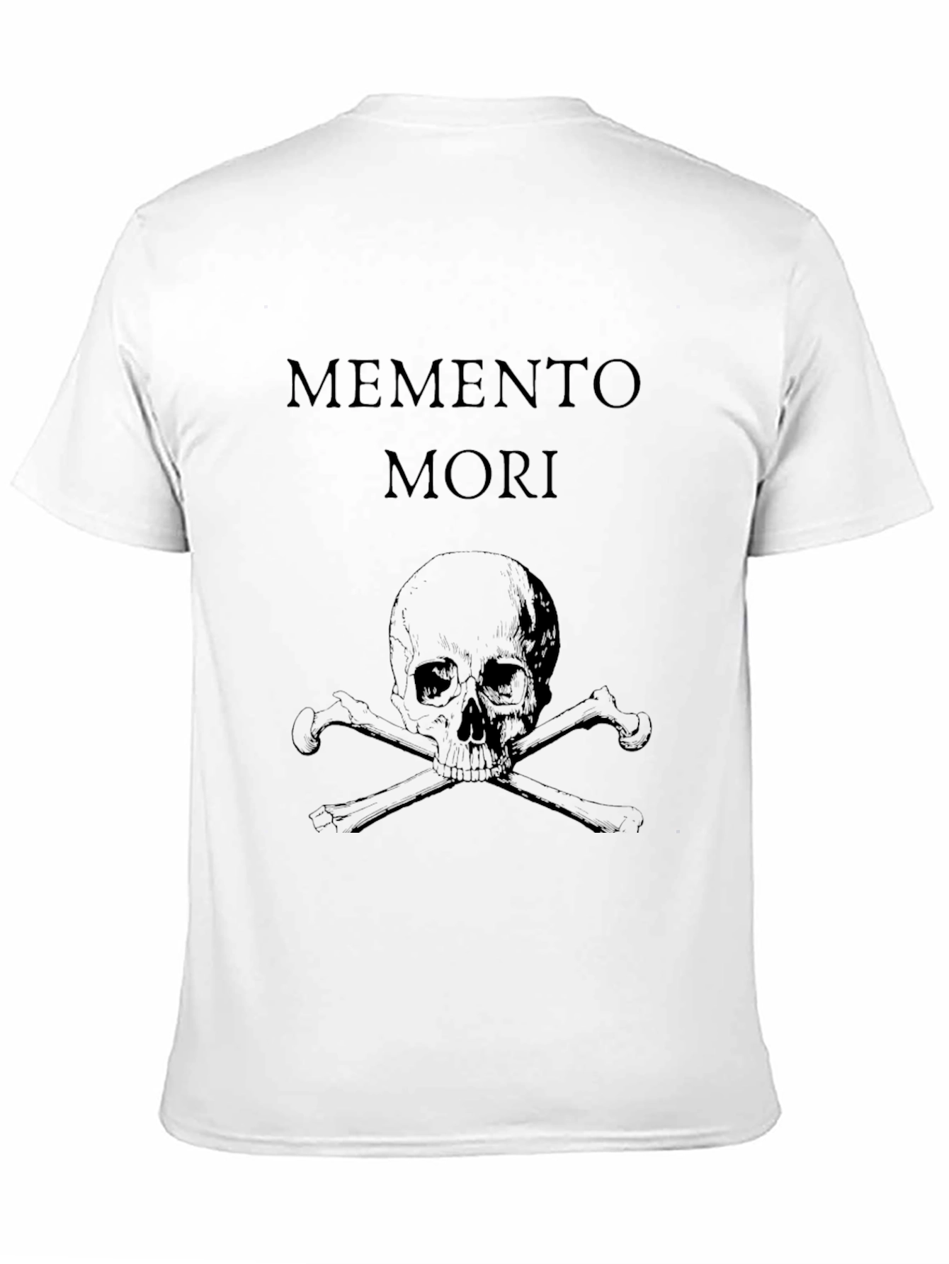 Black Memento Mori Skull Graphic Tee - Black Cotton T-Shirt view 11