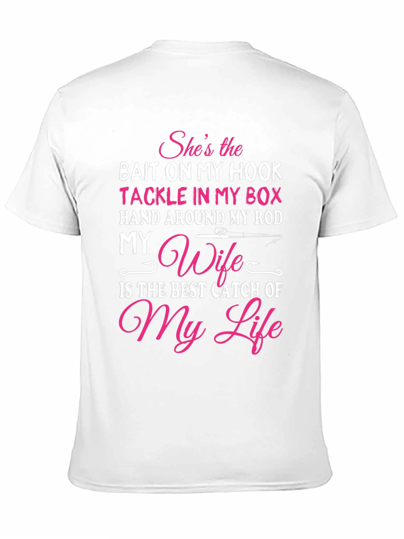 Black Fishing Wife T-Shirt - Bait on My Hook view 11