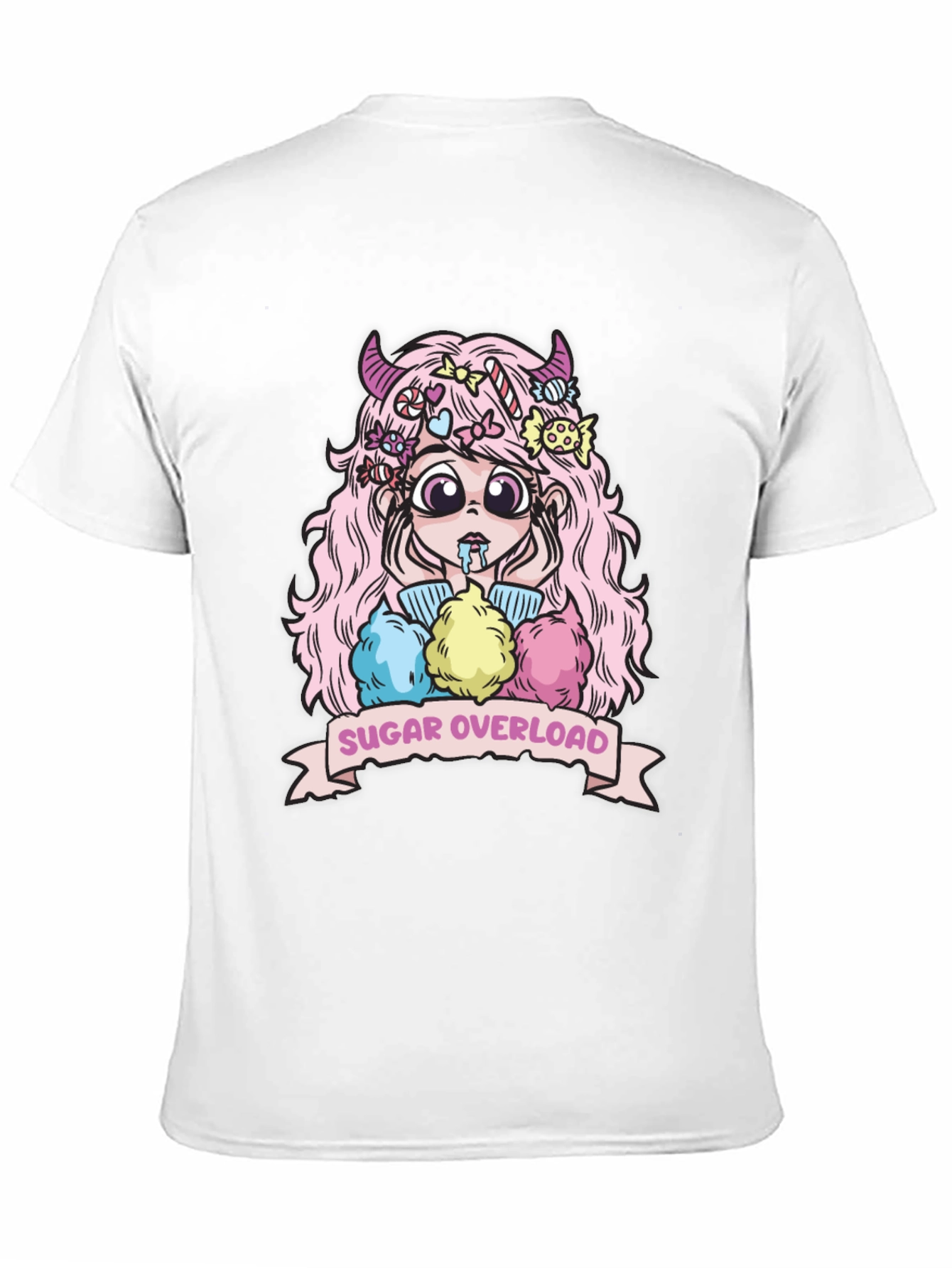 Black Sugar Overload Graphic Tee - Cotton Black T-Shirt view 11