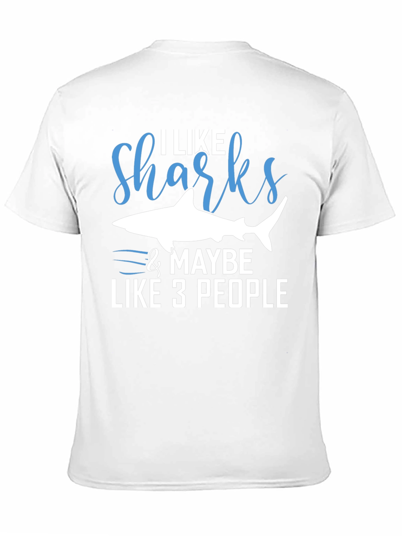 Black I Like Sharks & Maybe 3 People Graphic Tee view 11