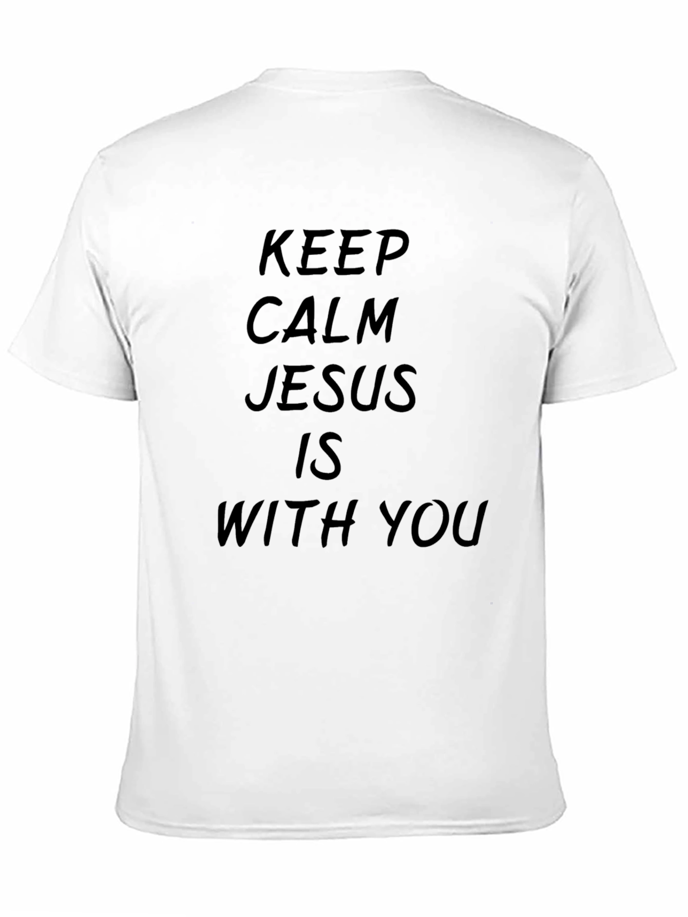 Black Keep Calm Jesus Is With You Black T-Shirt view 11