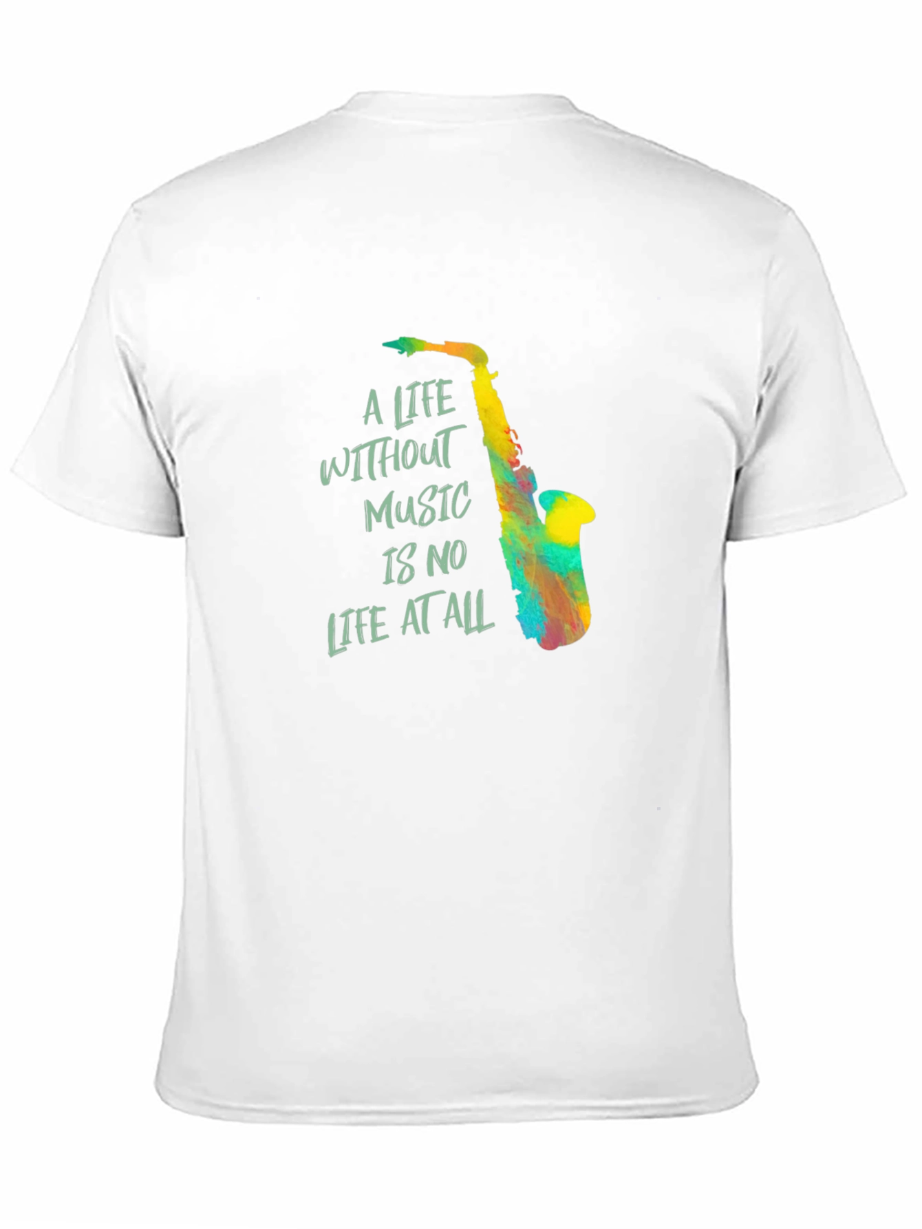 Black Music Lover Tee: "A Life Without Music" Graphic T-Shirt view 11