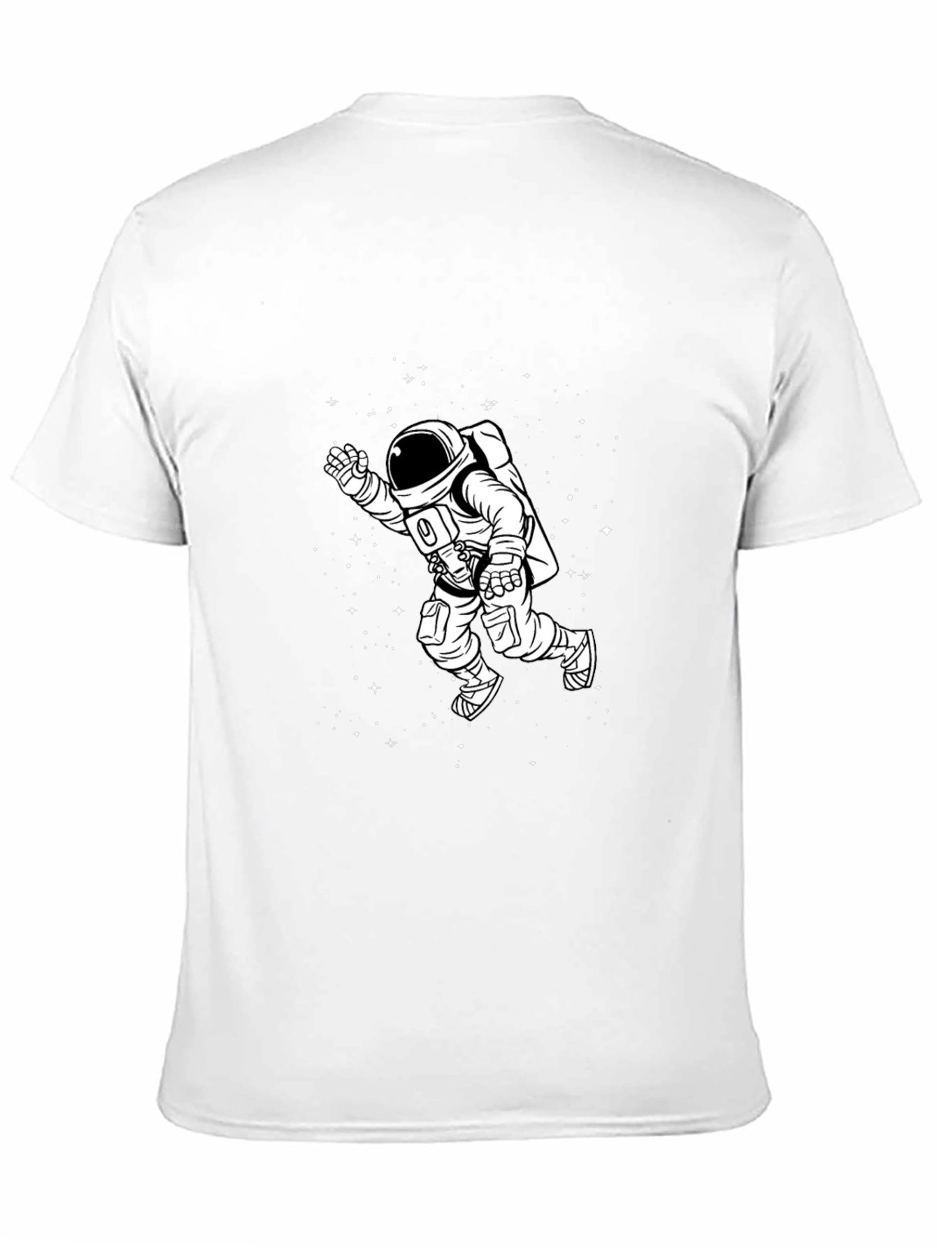 Black Astronaut Graphic Tee - Black Cotton T-Shirt view 11