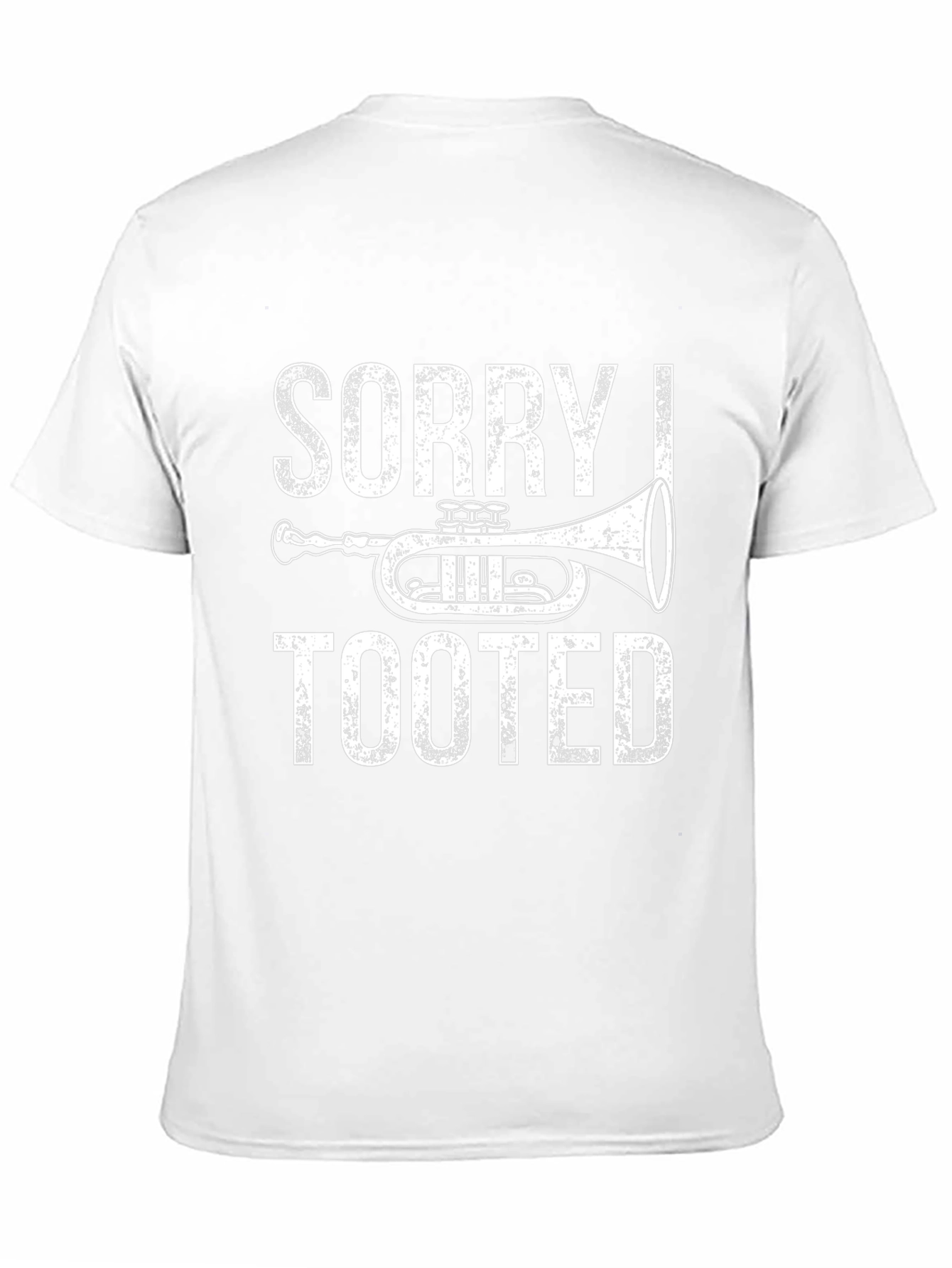 Black Sorry I Tooted Trumpet T-Shirt - Musician Humor view 11