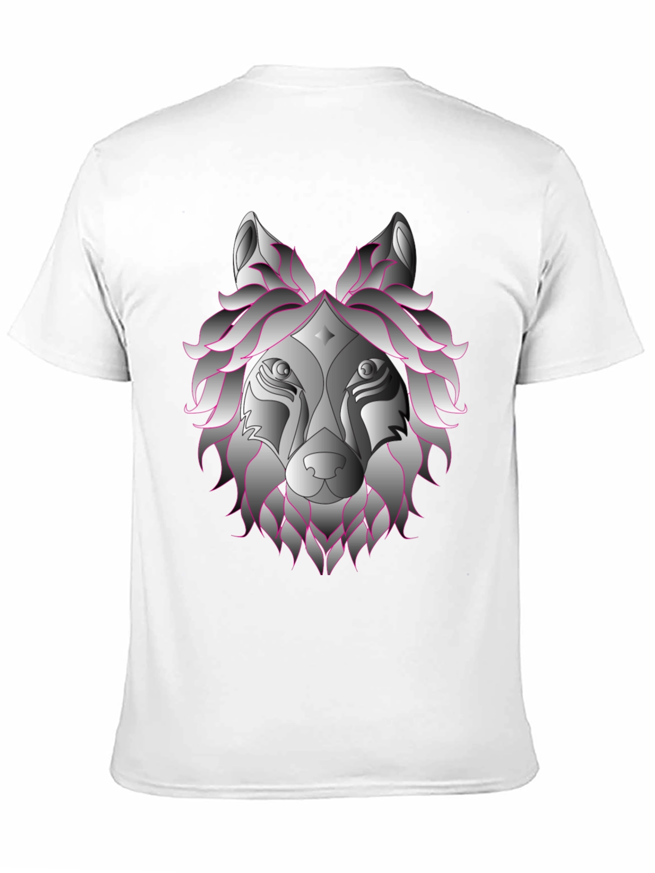 Black Wolf Head Graphic T-Shirt - Black view 11