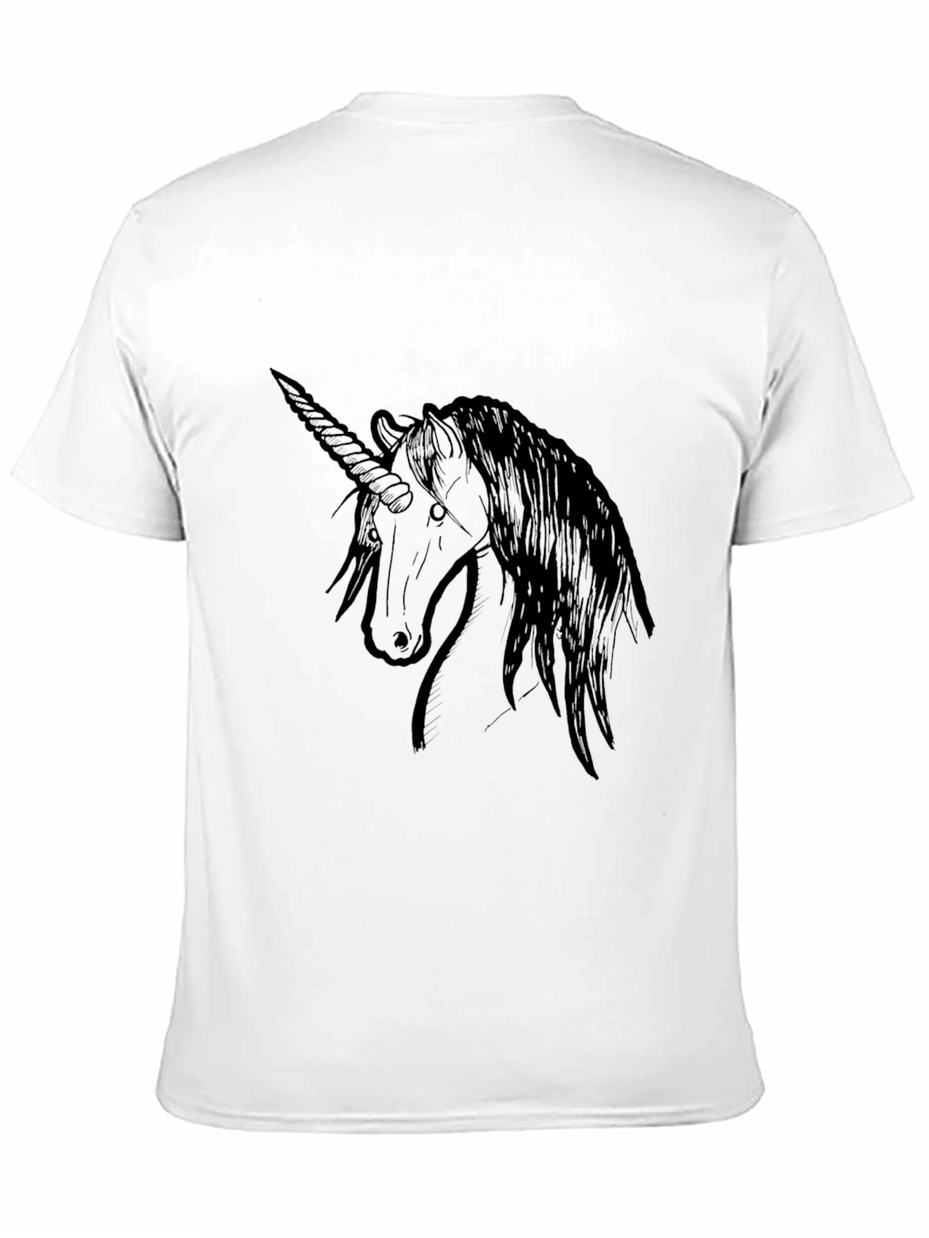 Black Unicorn Graphic Tee - Black Cotton T-Shirt view 11