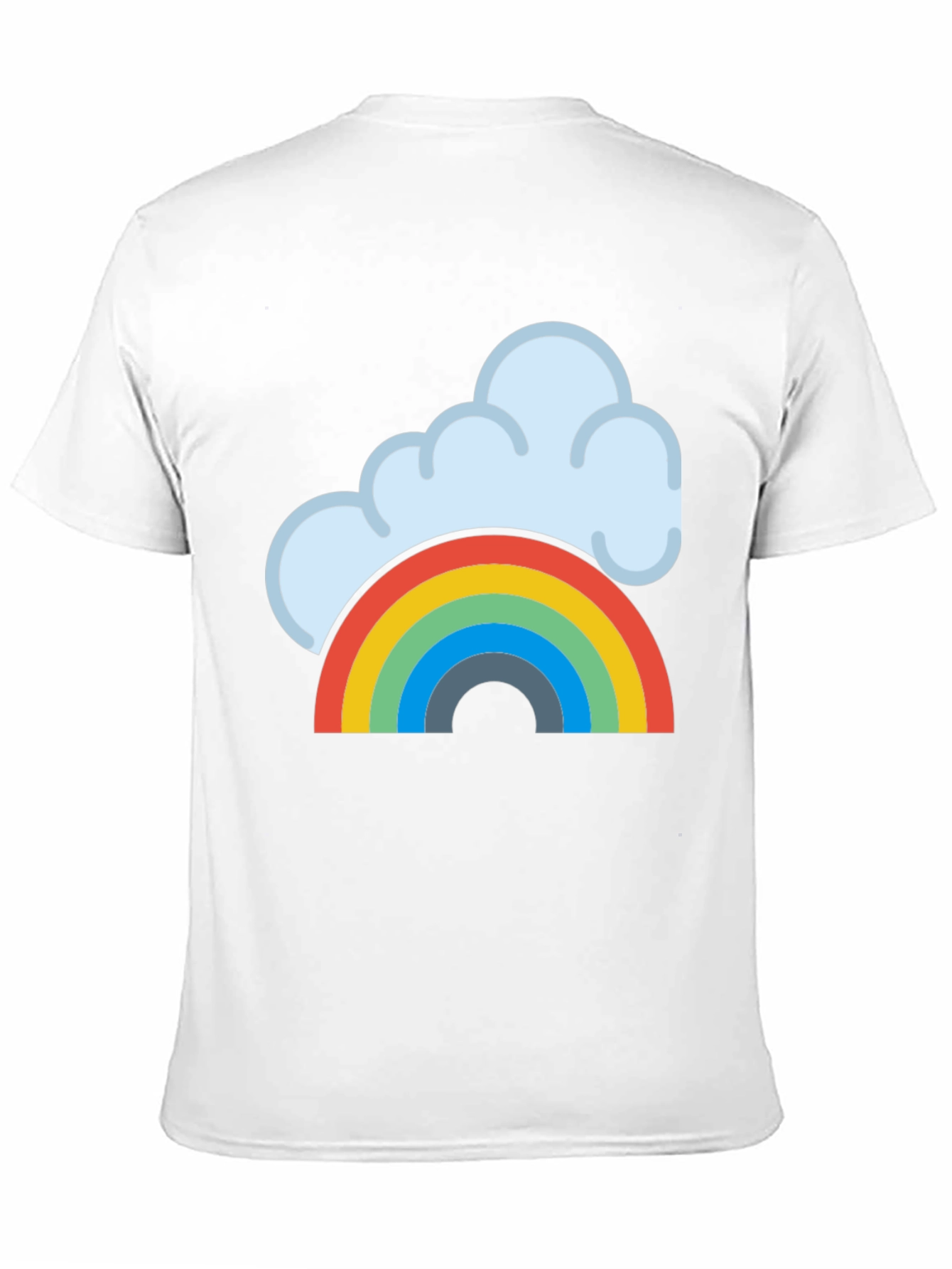 Black Rainbow Cloud Graphic Tee - Black Cotton T-Shirt view 11