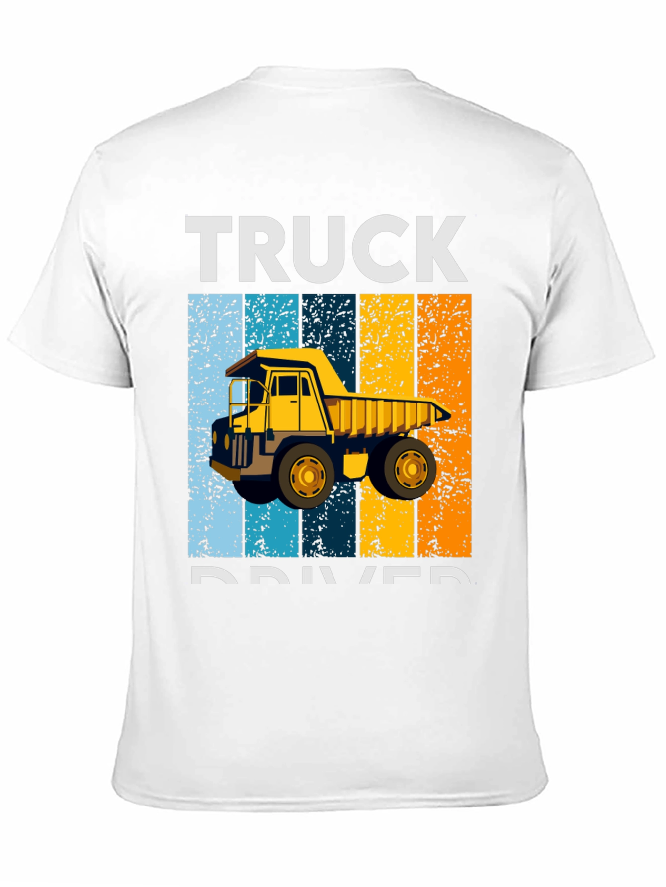 Black Truck Driver Retro Style Graphic T-Shirt view 11