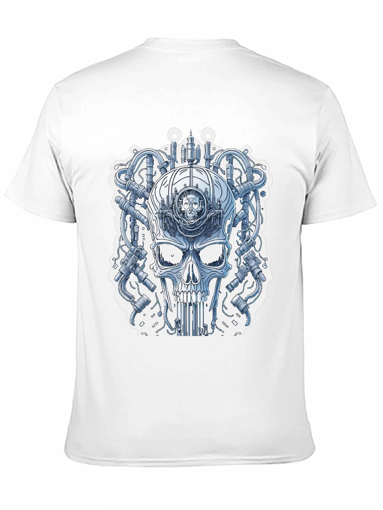 Black Steampunk Skull T-Shirt - Unique Graphic Tee view 11
