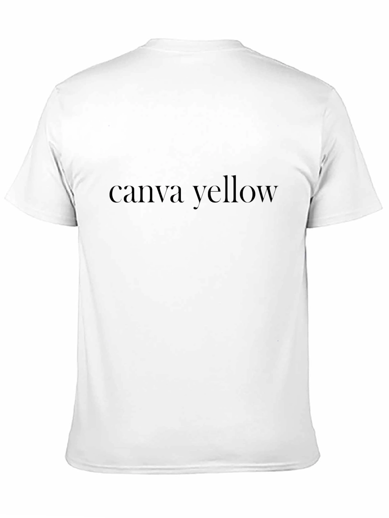 Black Canva Yellow Graphic Black T-Shirt view 11